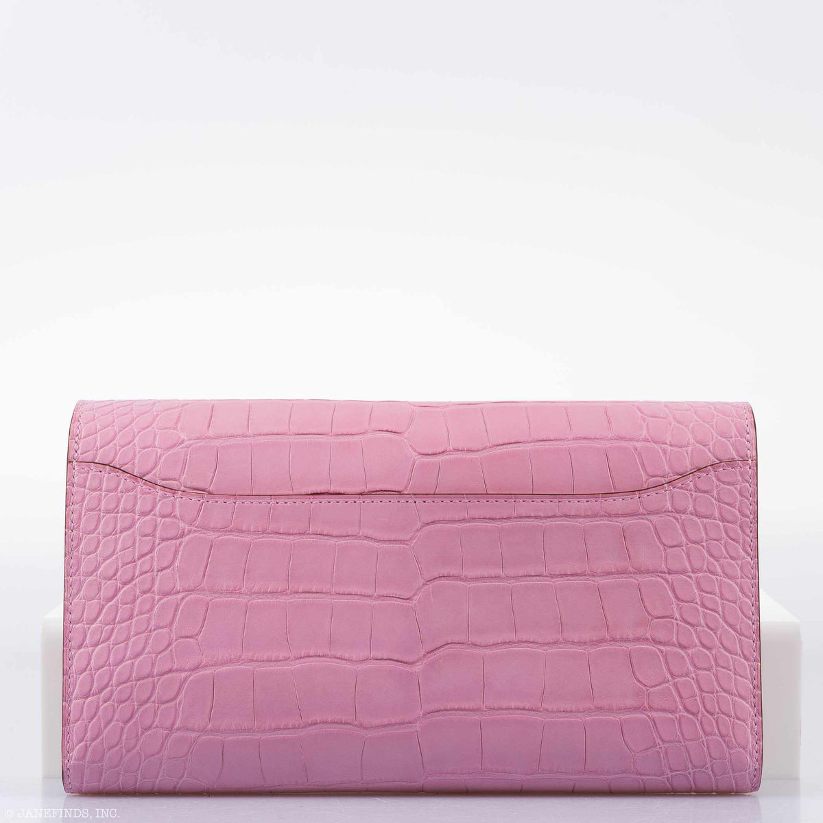 Hermes Constance Long Wallet Bubblegum Pink 5P Matte Alligator Palladium Hardware Hermes