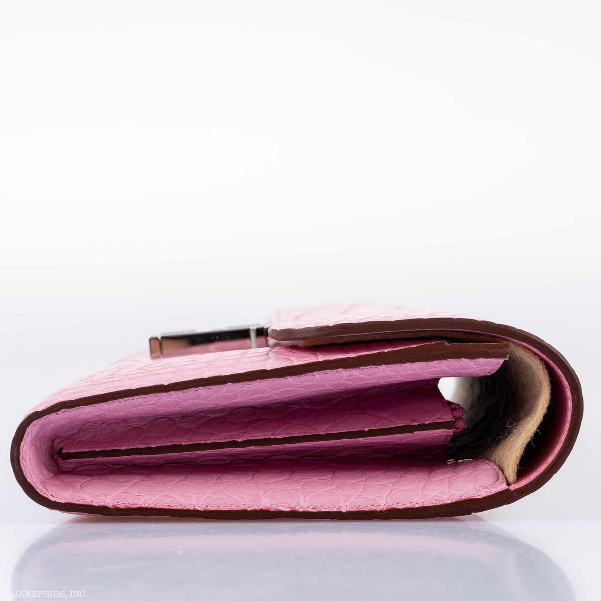 Hermes Constance Long Wallet Bubblegum Pink 5P Matte Alligator Palladium Hardware Hermes