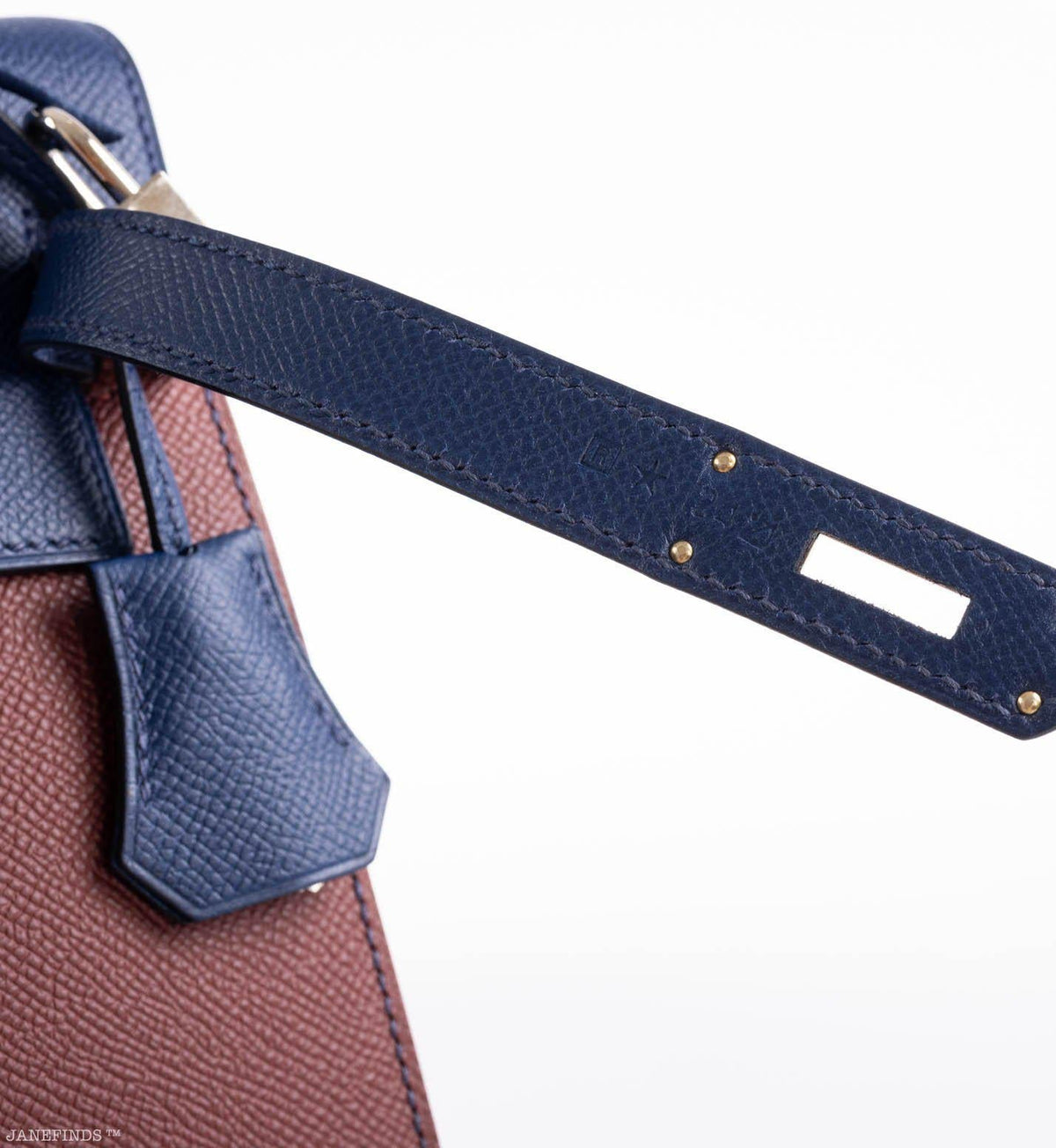 Hermes Flag Kelly 35 Sellier Blue Saphir & Rouge H Epsom Palladium Hardware Hermes