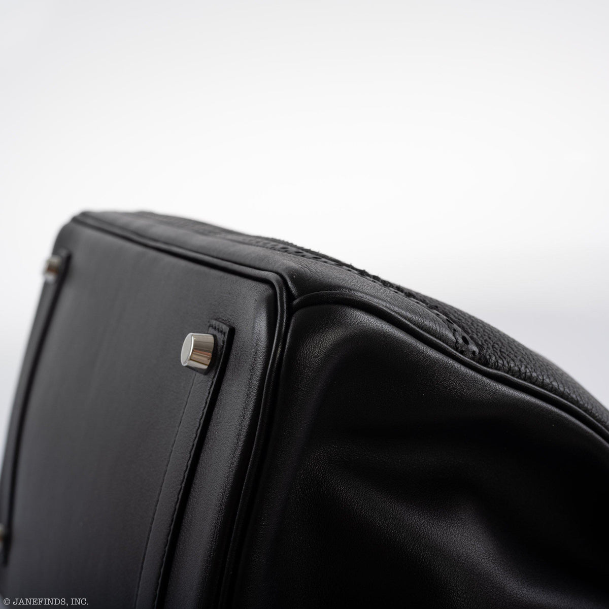 Hermes Ghillies Birkin 35 Black Togo & Evergrain with Palladium Hardware Hermes