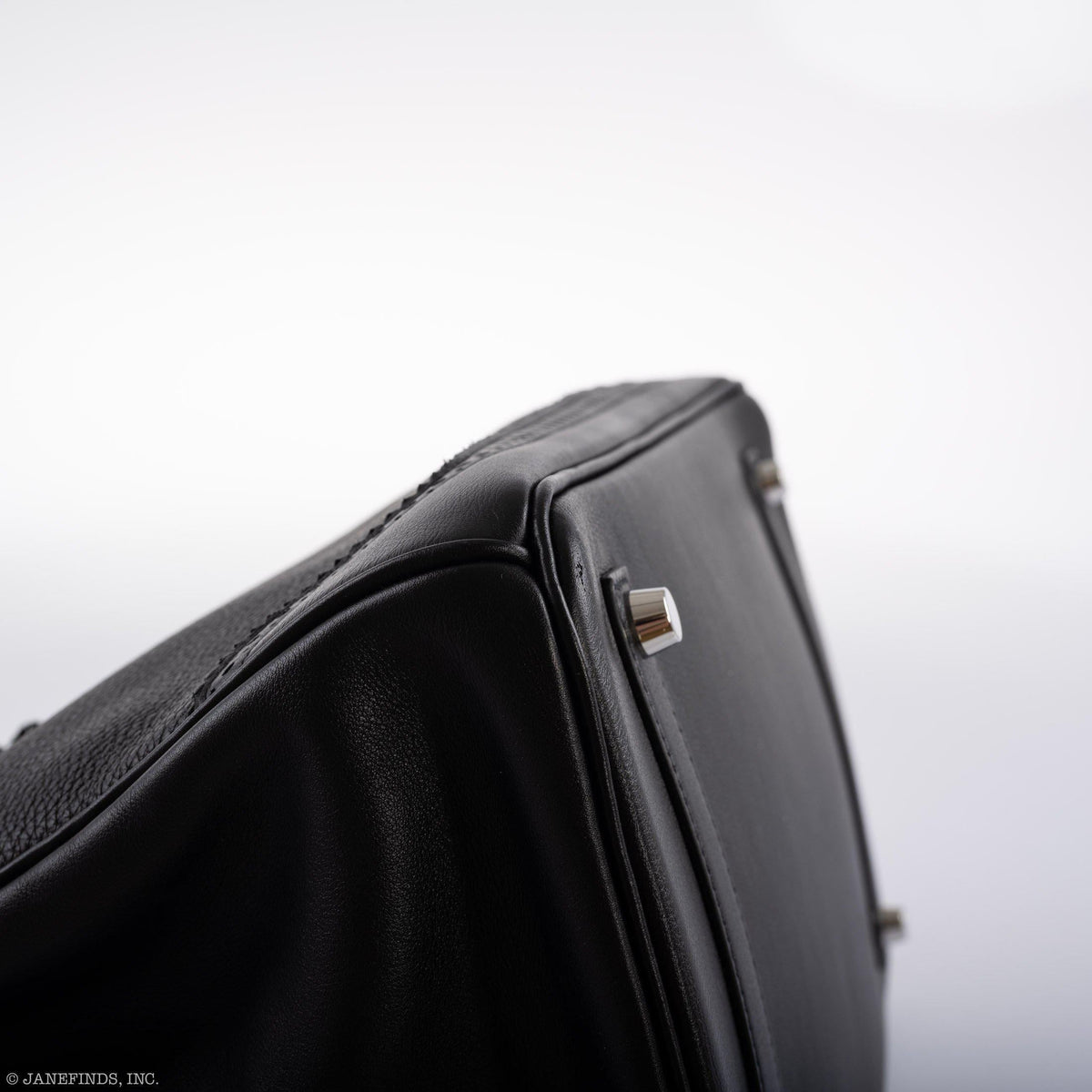 Hermes Ghillies Birkin 35 Black Togo & Evergrain with Palladium Hardware Hermes