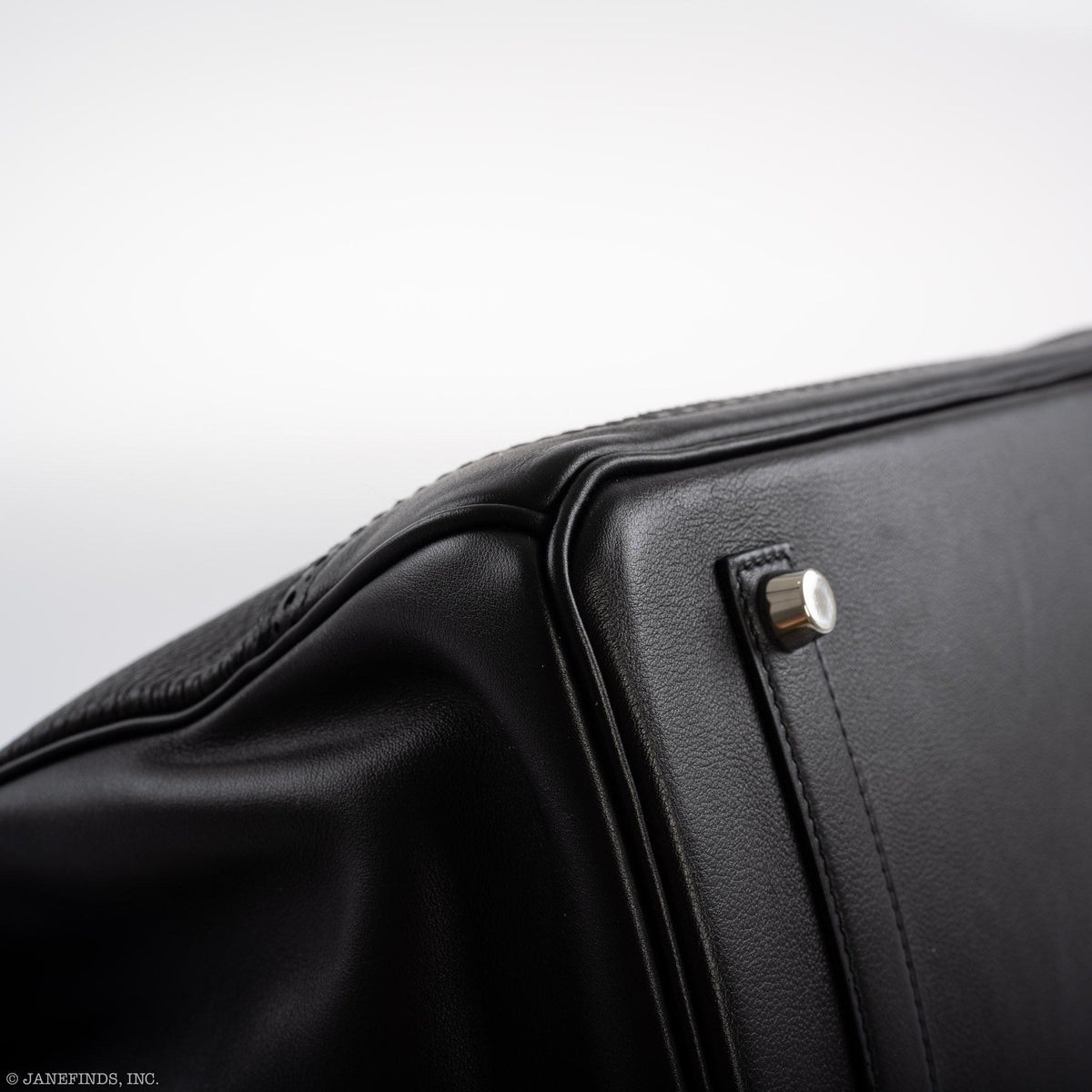 Hermes Ghillies Birkin 35 Black Togo & Evergrain with Palladium Hardware Hermes