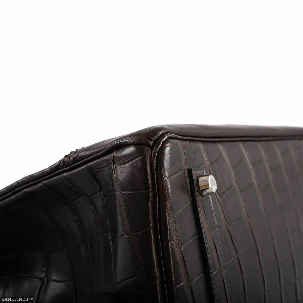 Hermes Ghillies Birkin 35 Matte Ebene Alligator & Swift with Palladium Hardware Hermes