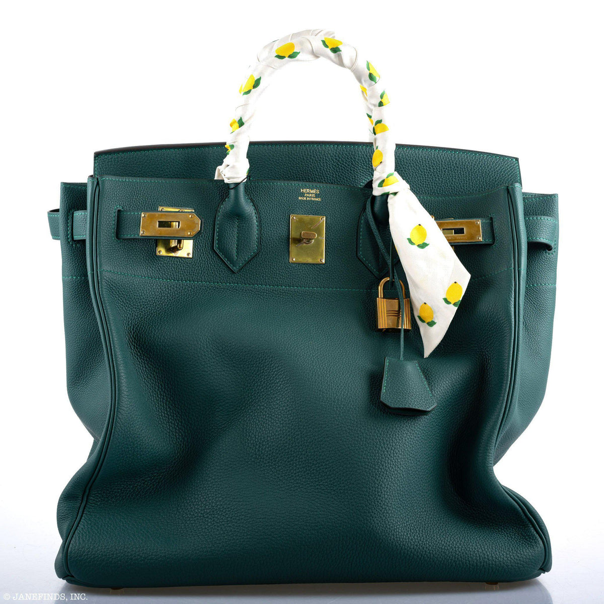 Hermes HAC Birkin 40 Malachite Togo with Gold Hardware Hermes