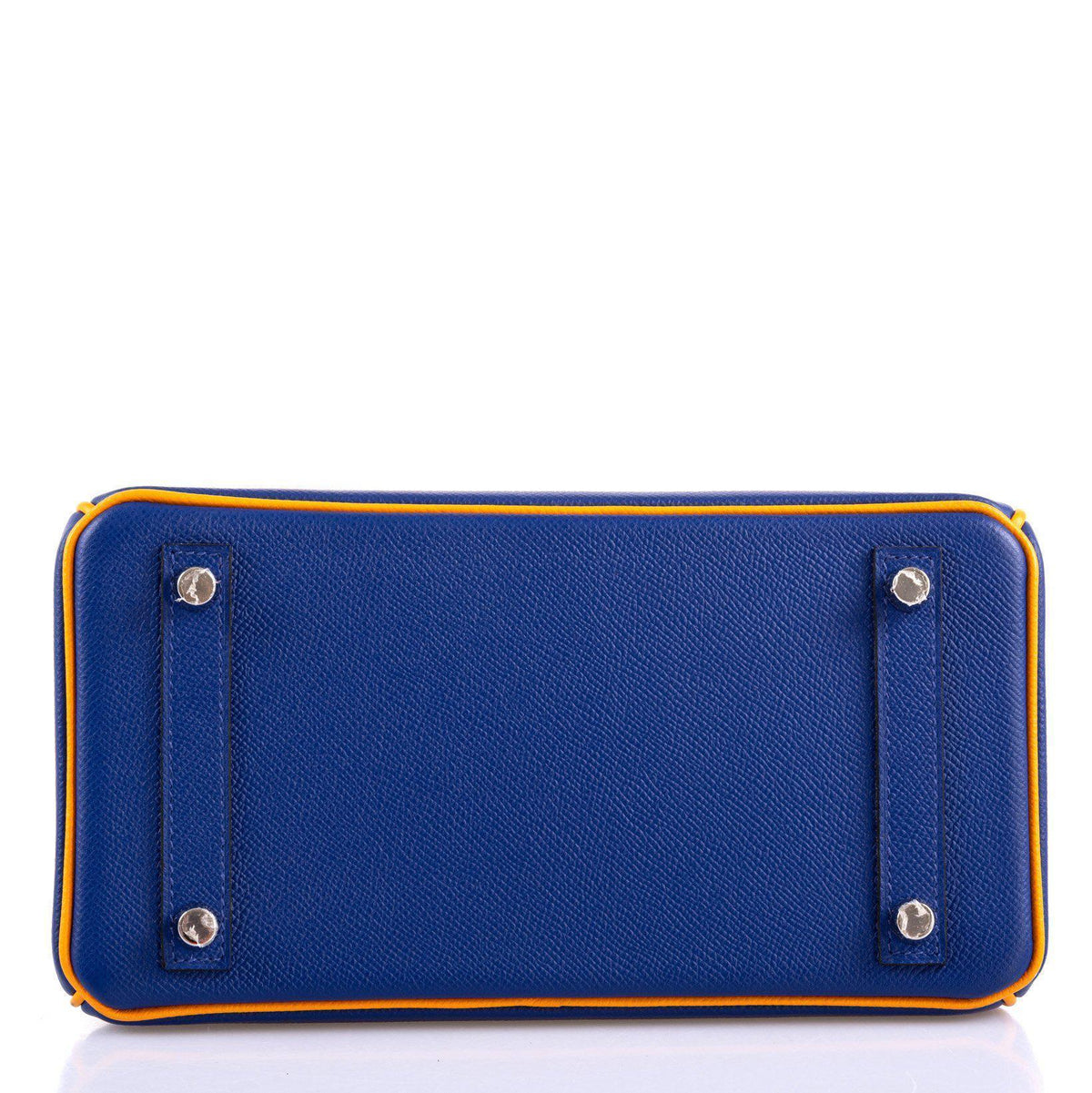 Hermes HSS Birkin 25 Jaune D’Or & Blue Electric Epsom Brushed Palladium Hardware Hermes