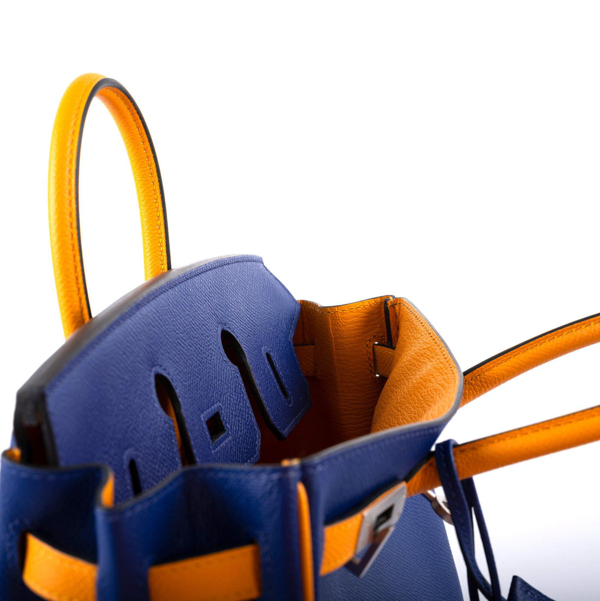 Hermes HSS Birkin 25 Jaune D’Or & Blue Electric Epsom Brushed Palladium Hardware Hermes