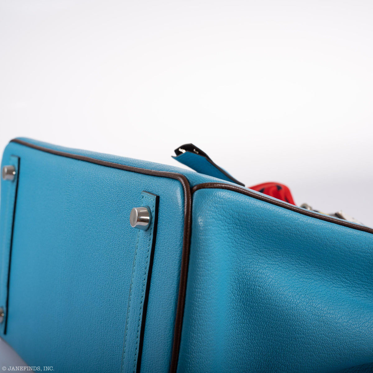Hermes HSS Birkin 30 Blue Aztec & Havane Chevre with Palladium Hardware Hermes