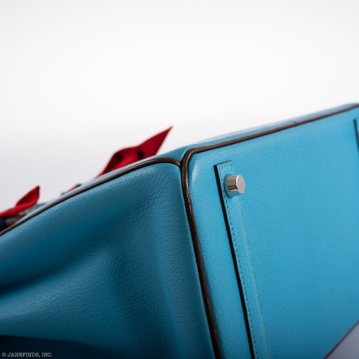 Hermes HSS Birkin 30 Blue Aztec & Havane Chevre with Palladium Hardware Hermes