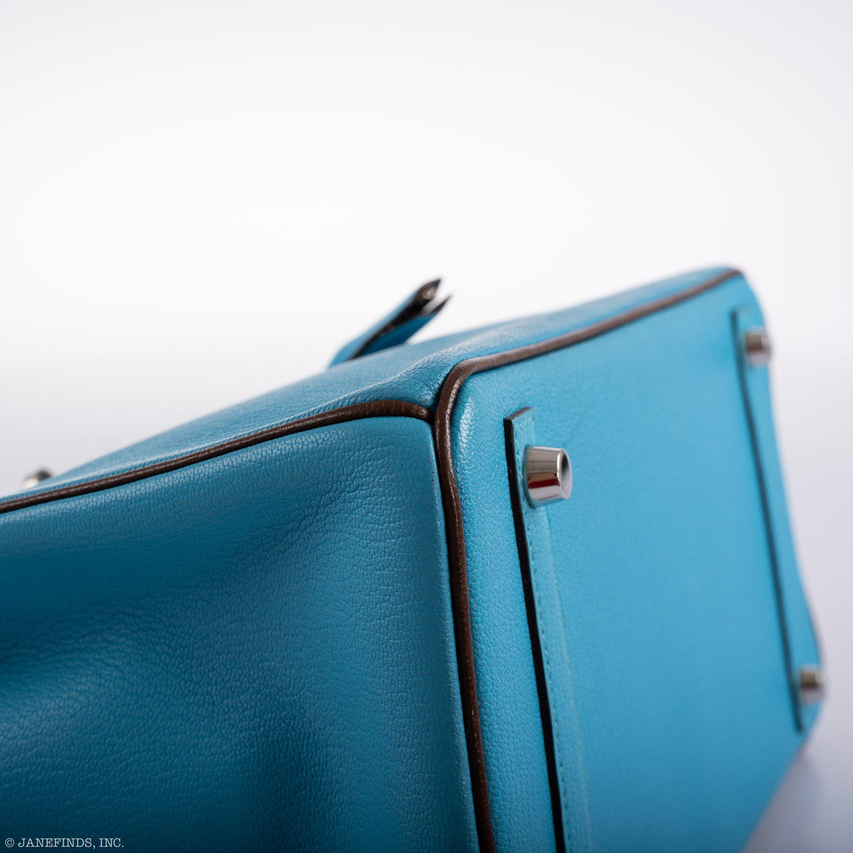Hermes HSS Birkin 30 Blue Aztec & Havane Chevre with Palladium Hardware Hermes