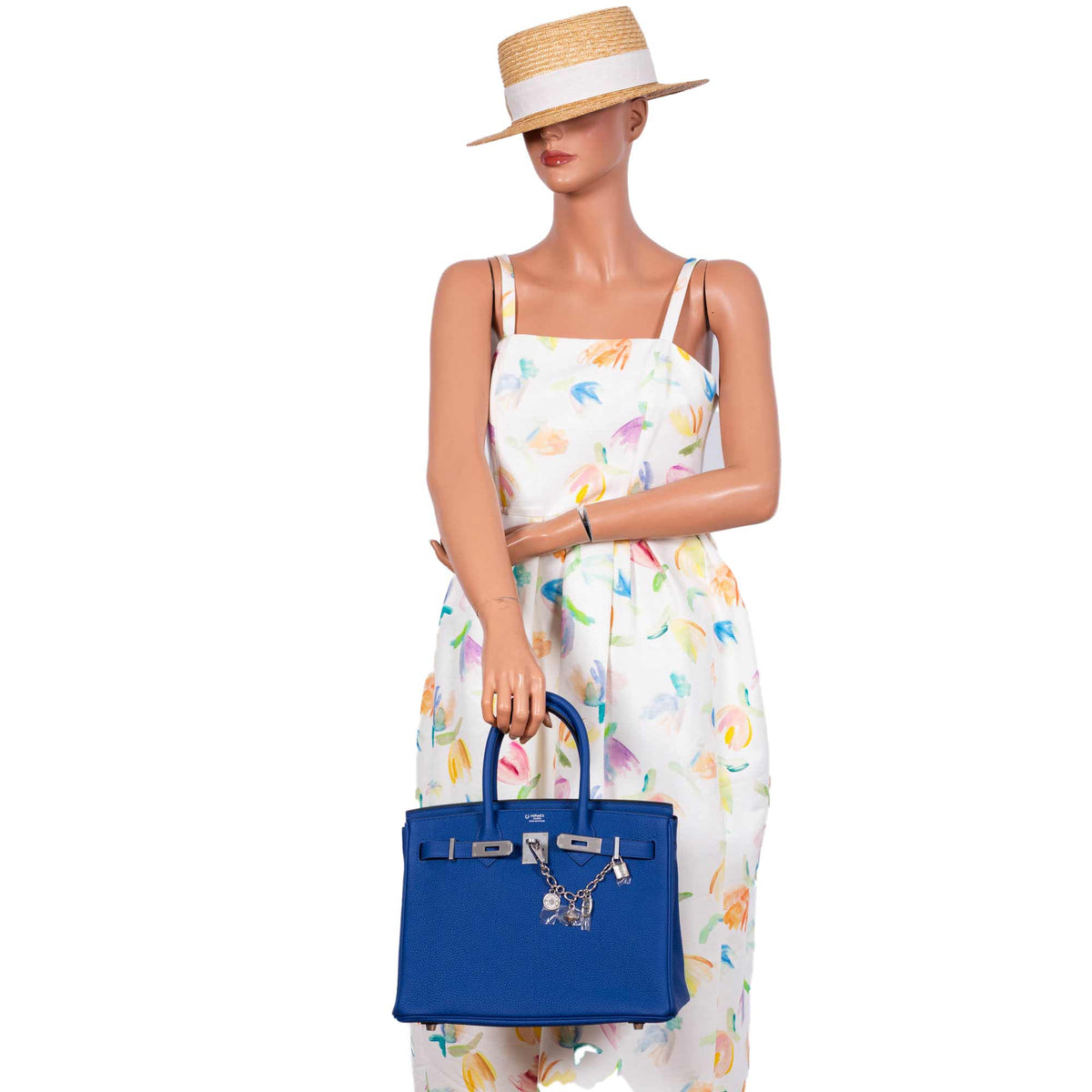 Hermes HSS Birkin 30 Blue Electric Togo with Brushed Palladium Hardware Hermes