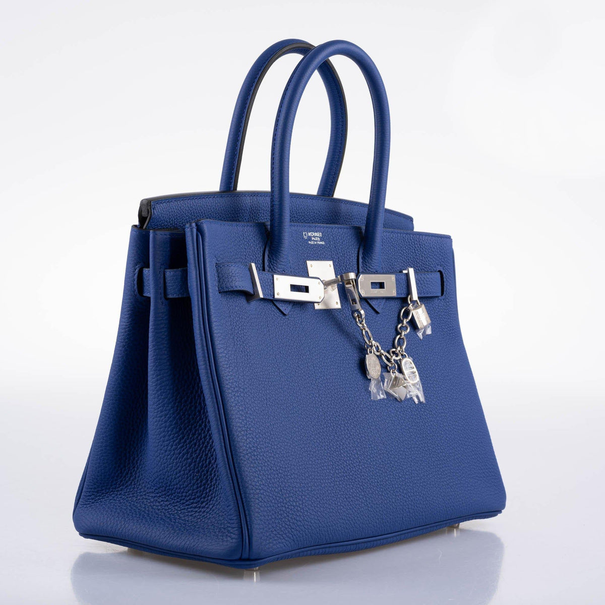 Hermes HSS Birkin 30 Blue Electric Togo with Brushed Palladium Hardware Hermes