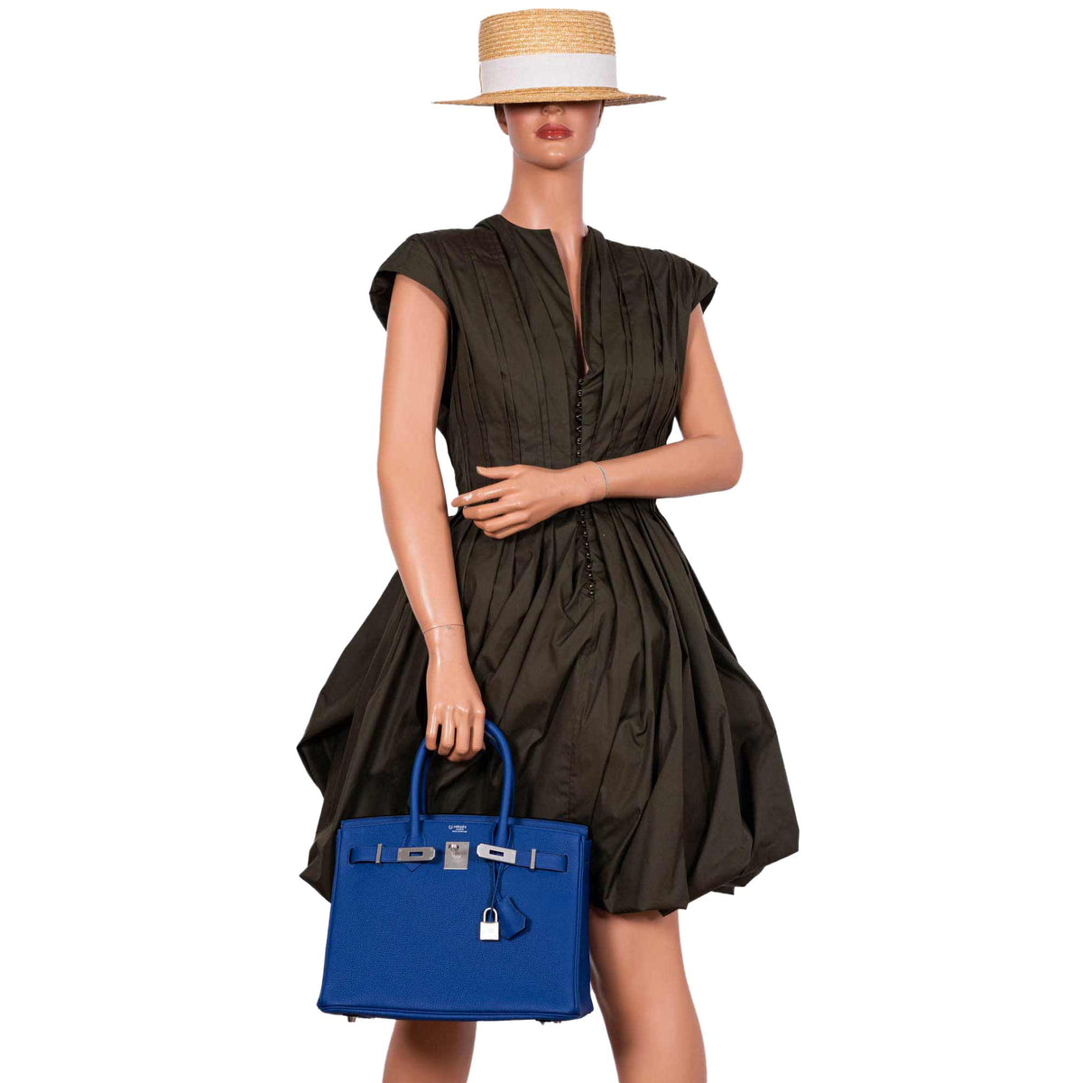 Hermes HSS Birkin 30 Blue Electric Togo with Brushed Palladium Hardware Hermes