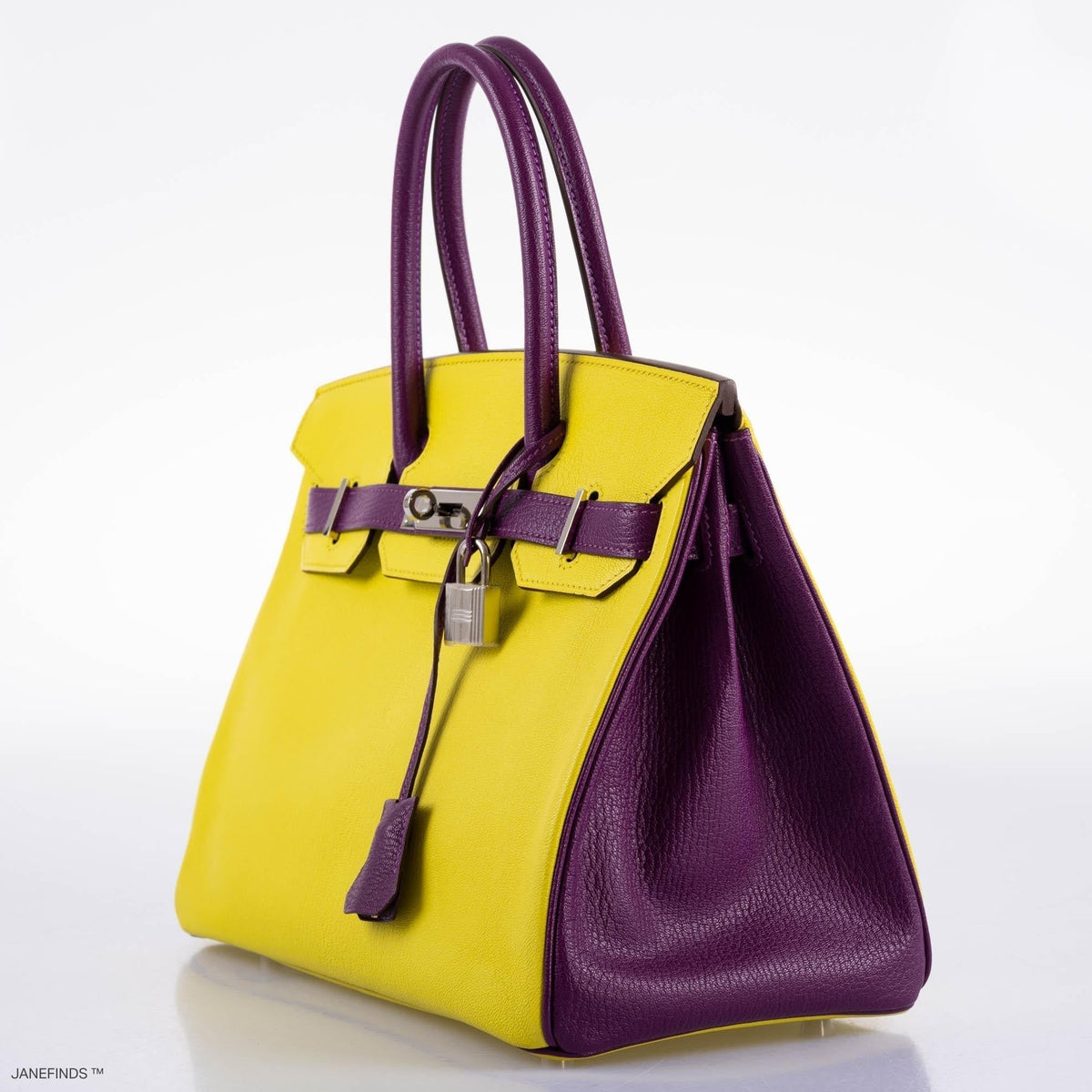 Hermes HSS Birkin 30 Lime & Anemone Chevre leather Gold Hardware Hermes