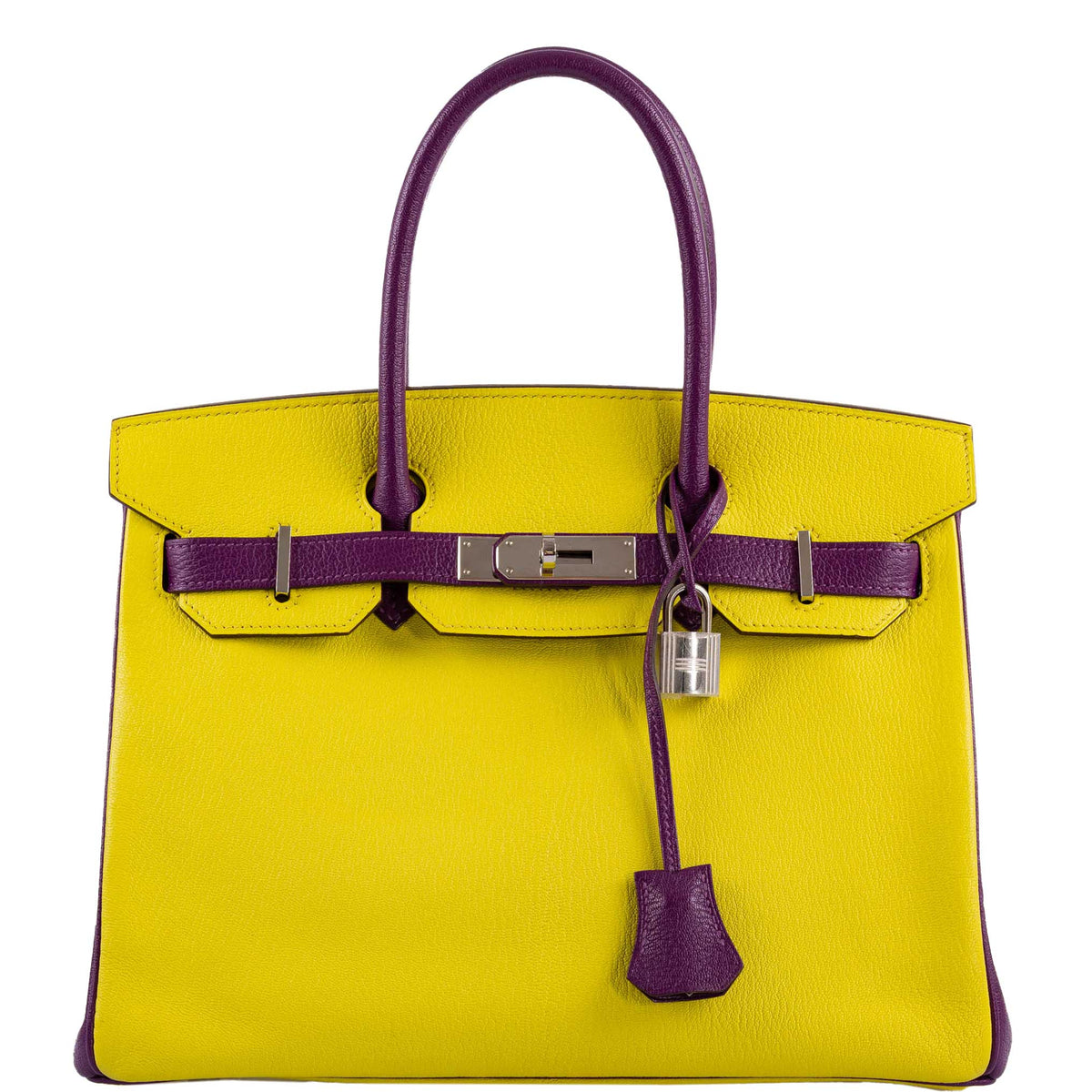 Hermes HSS Birkin 30 Lime & Anemone Chevre leather Gold Hardware Hermes