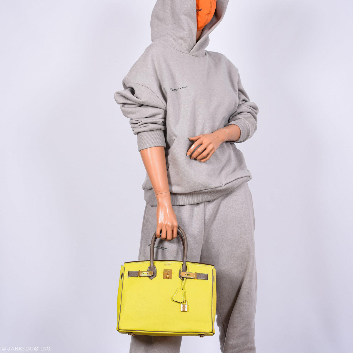 Hermes HSS Birkin 30 Lime & Etoupe Chevre with Gold Hardware Hermes