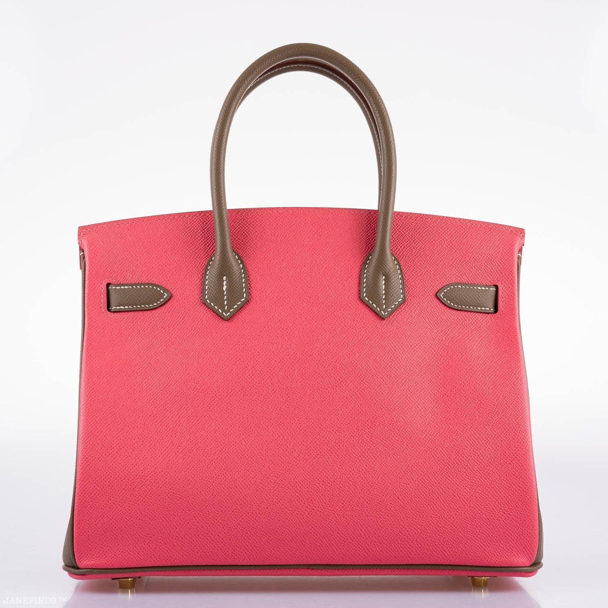 Hermes HSS Birkin 30 Rose Azalee & Etoupe Epsom with Permabrass Hardware Hermes