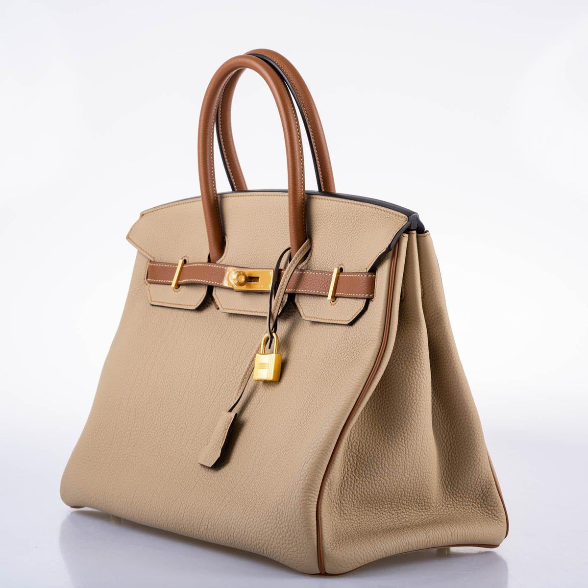 Hermes HSS Birkin 35 Trench & Gold Togo with Brushed Gold Hardware Hermes
