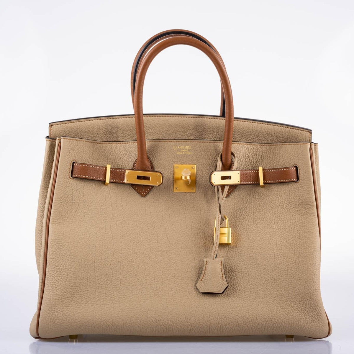 Hermes HSS Birkin 35 Trench & Gold Togo with Brushed Gold Hardware Hermes