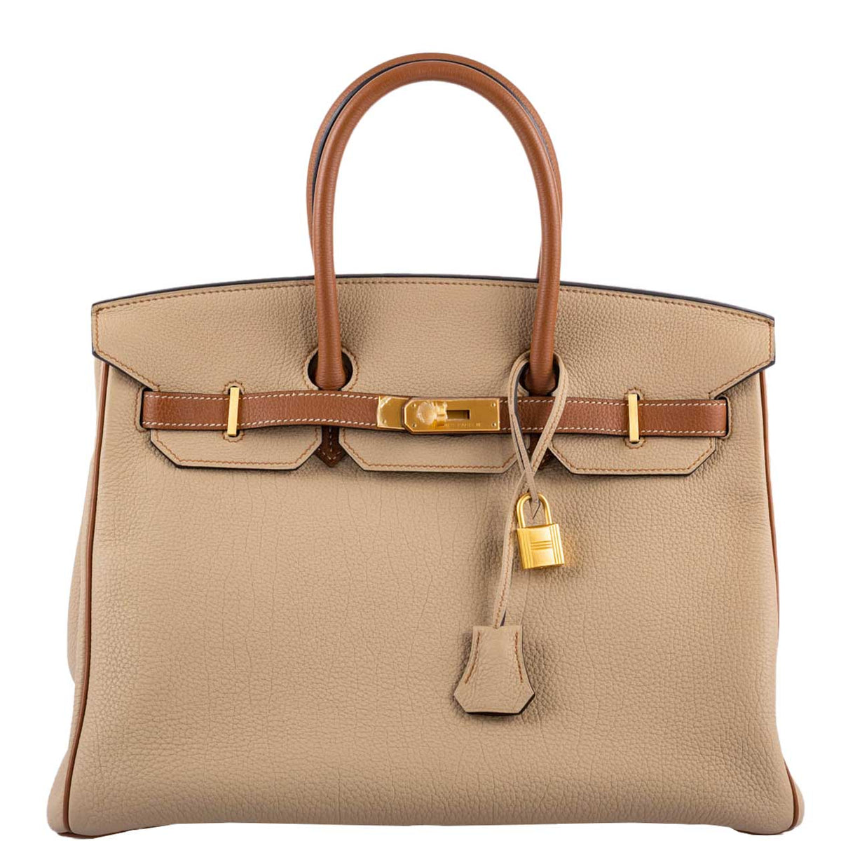 Hermes HSS Birkin 35 Trench & Gold Togo with Brushed Gold Hardware Hermes