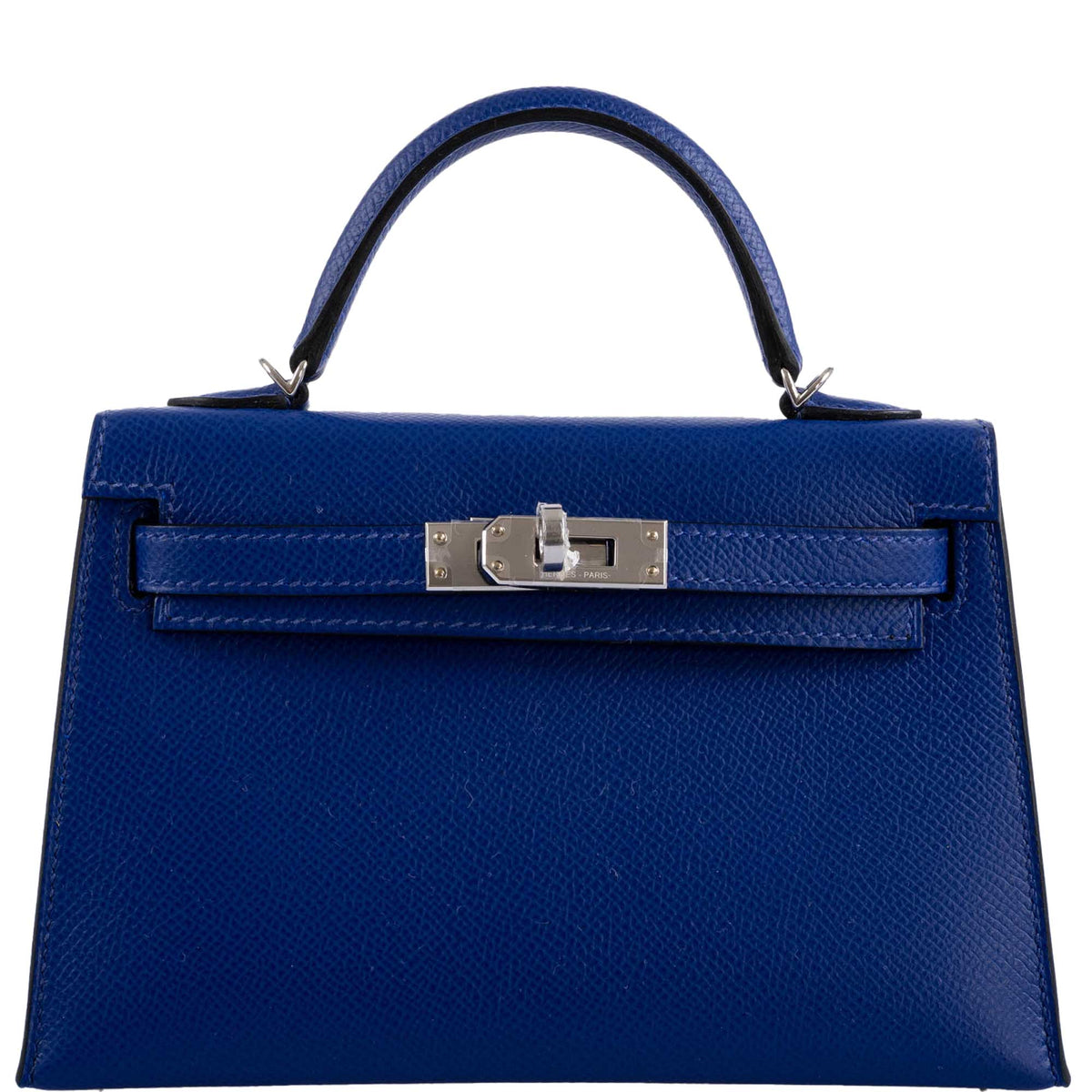 Hermes HSS Kelly 20 Mini II Sellier Blue Electric & Black Interior Epsom Palladium Hermes