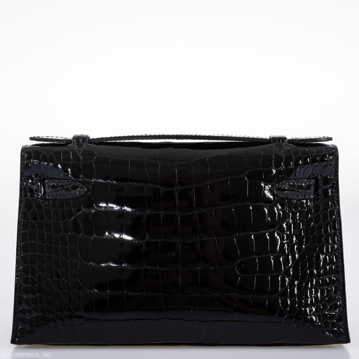 Hermes JPG Kelly Pochette Black Alligator with Gold Hardware Hermes