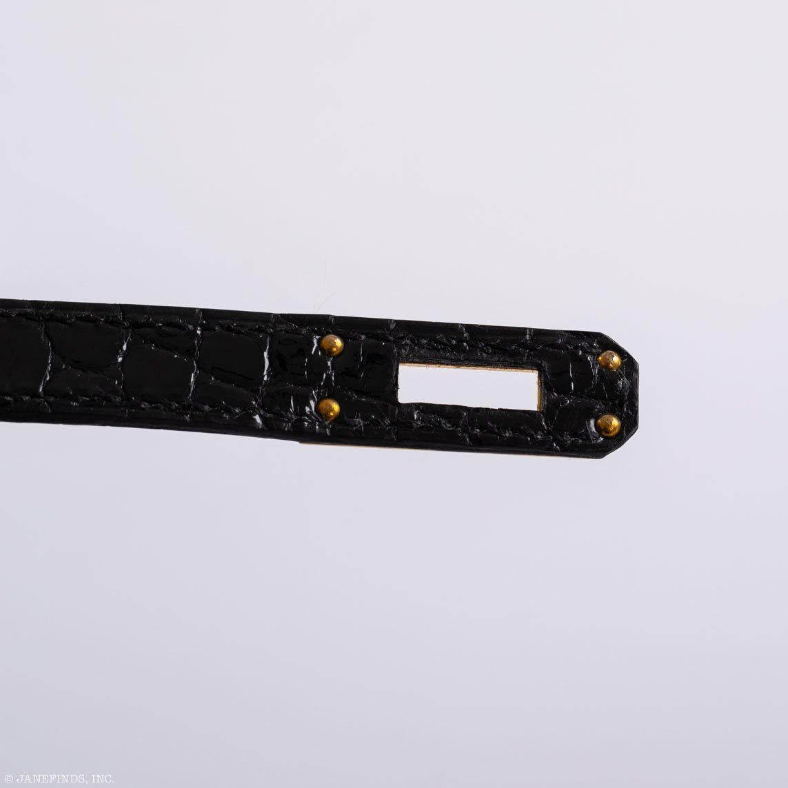 Hermes JPG Kelly Pochette Black Alligator with Gold Hardware Hermes