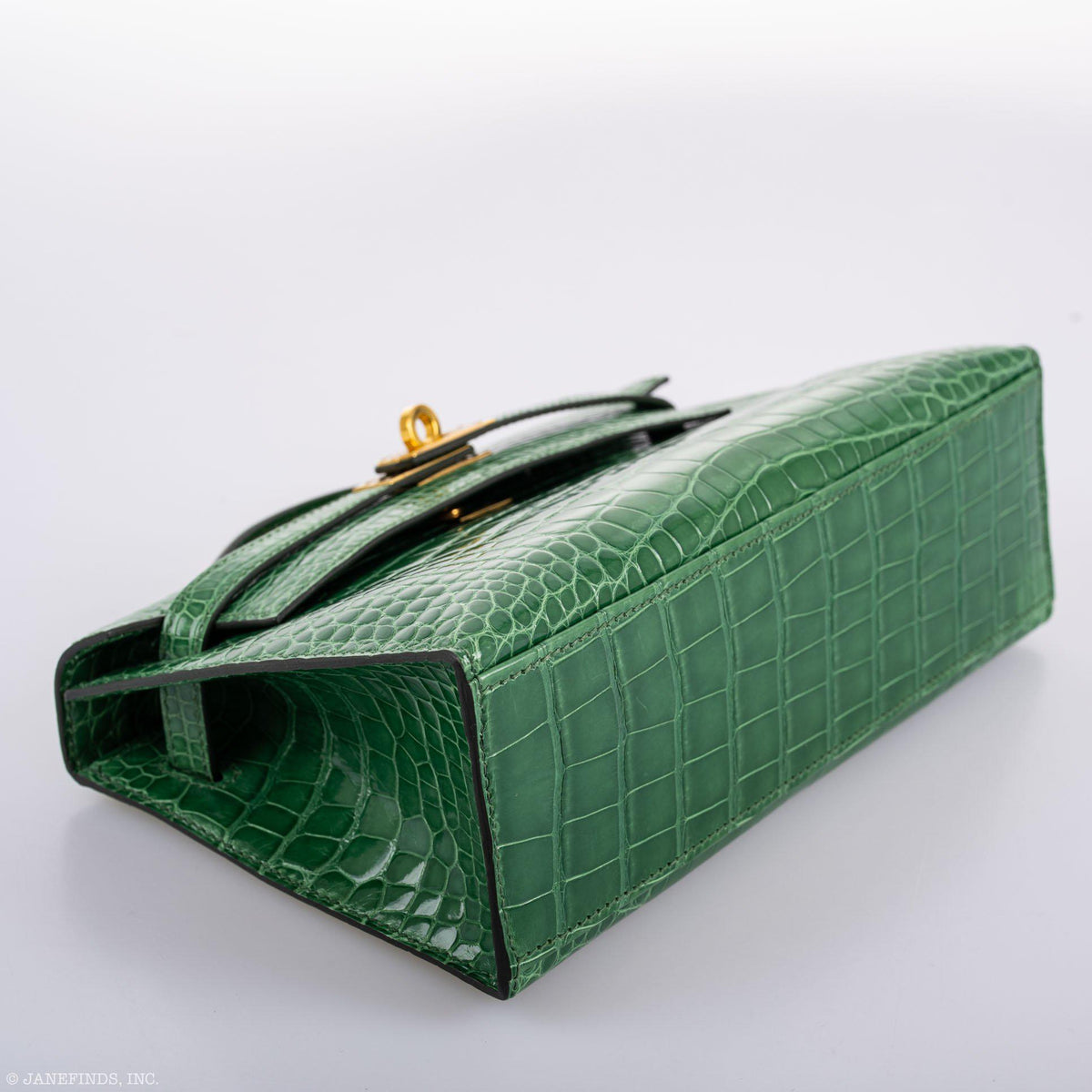 Hermes JPG Kelly Pochette Cactus Alligator with Gold Hardware Hermes