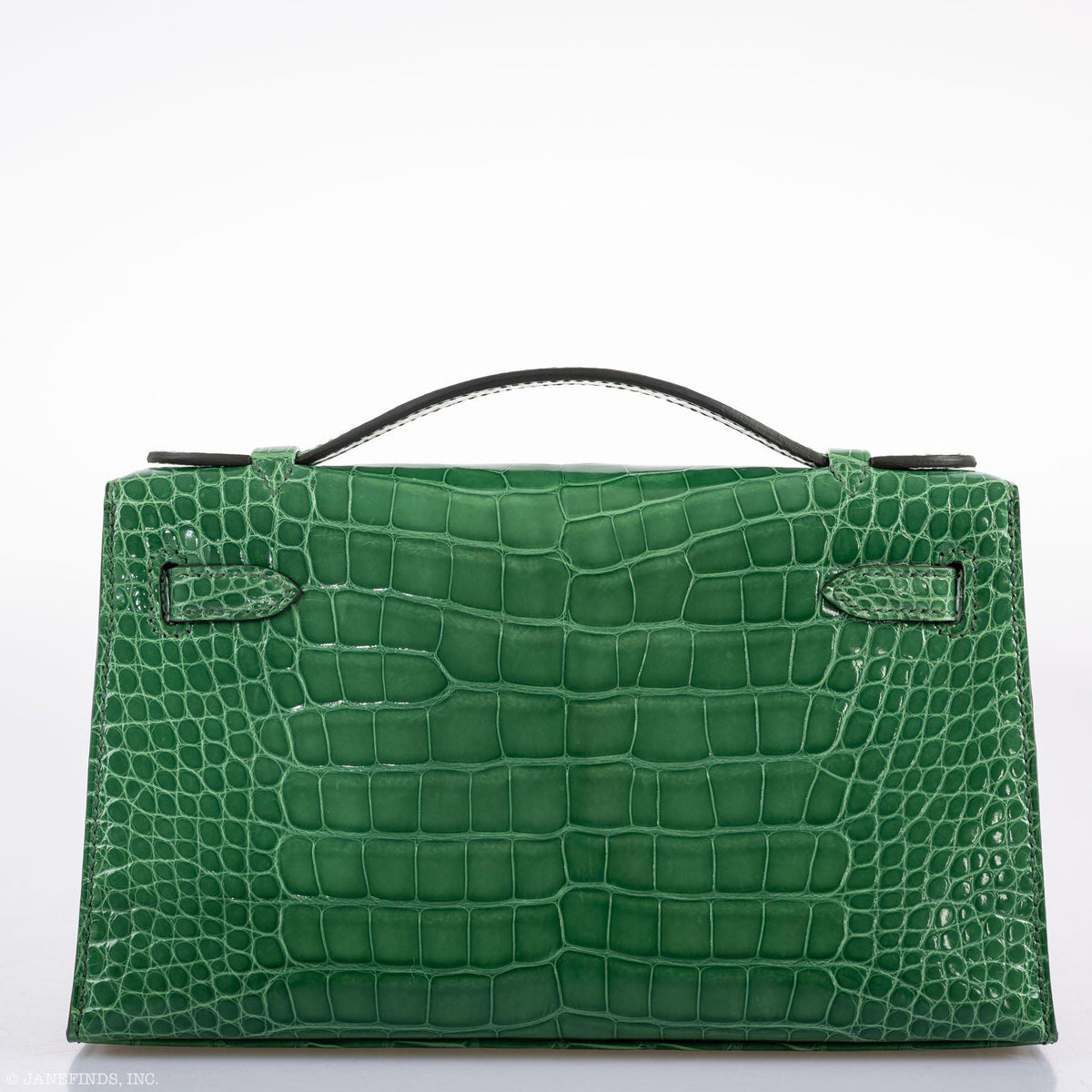 Hermes JPG Kelly Pochette Cactus Alligator with Gold Hardware Hermes