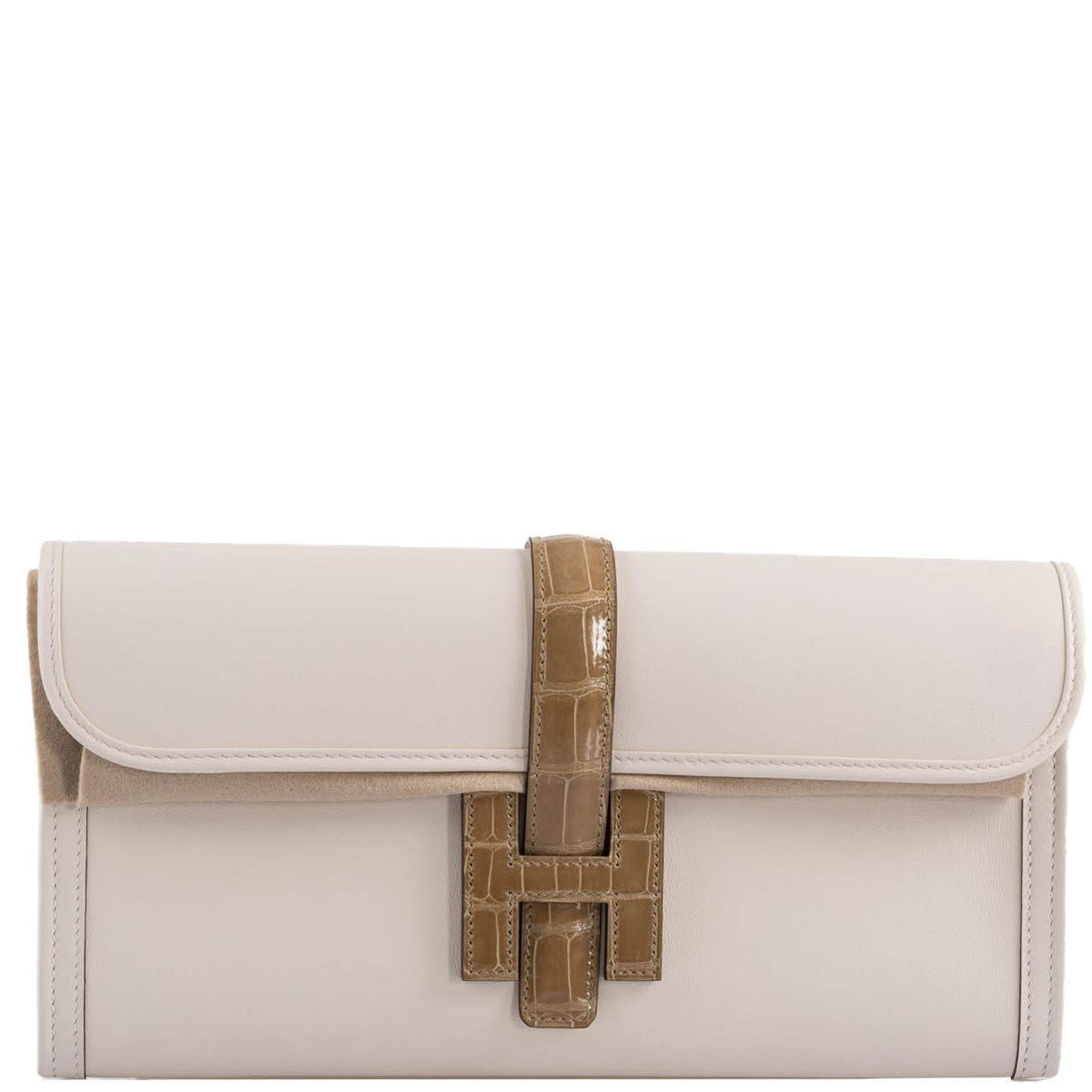 Hermes Jige Elan 29 Touch Nata Beige Swift Leather & Sable Alligator Hermes