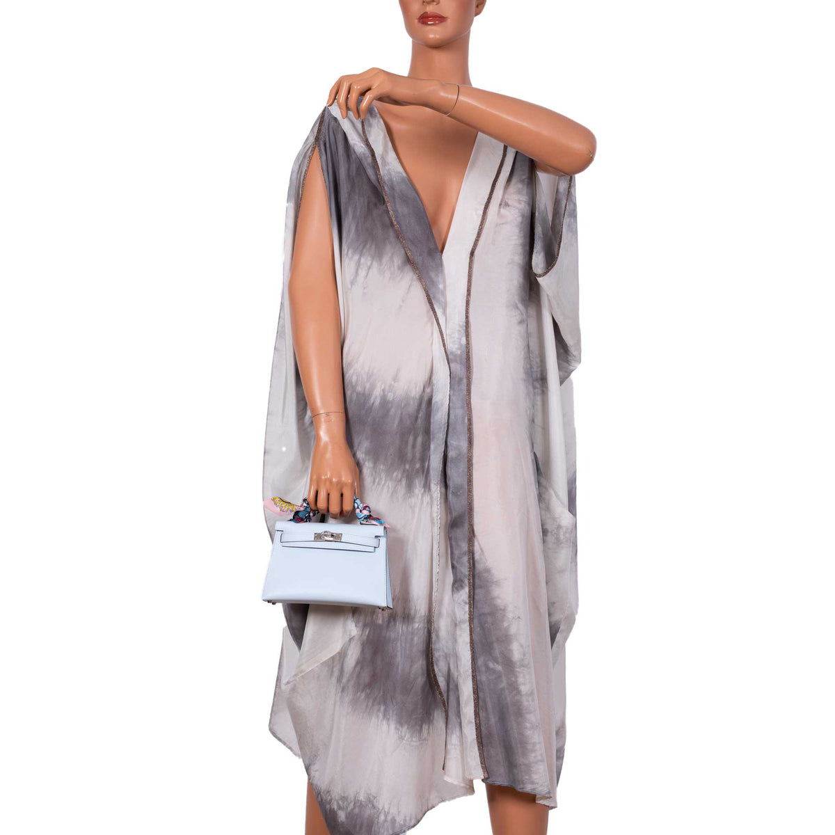 Hermes Kelly 20 Mini II Bleu Brume Hydra Epsom Palladium Hardware Hermes