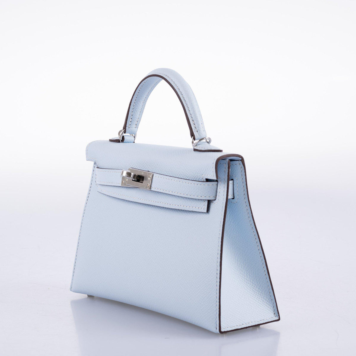 Hermes Kelly 20 Mini II Bleu Brume Hydra Epsom Palladium Hardware Hermes