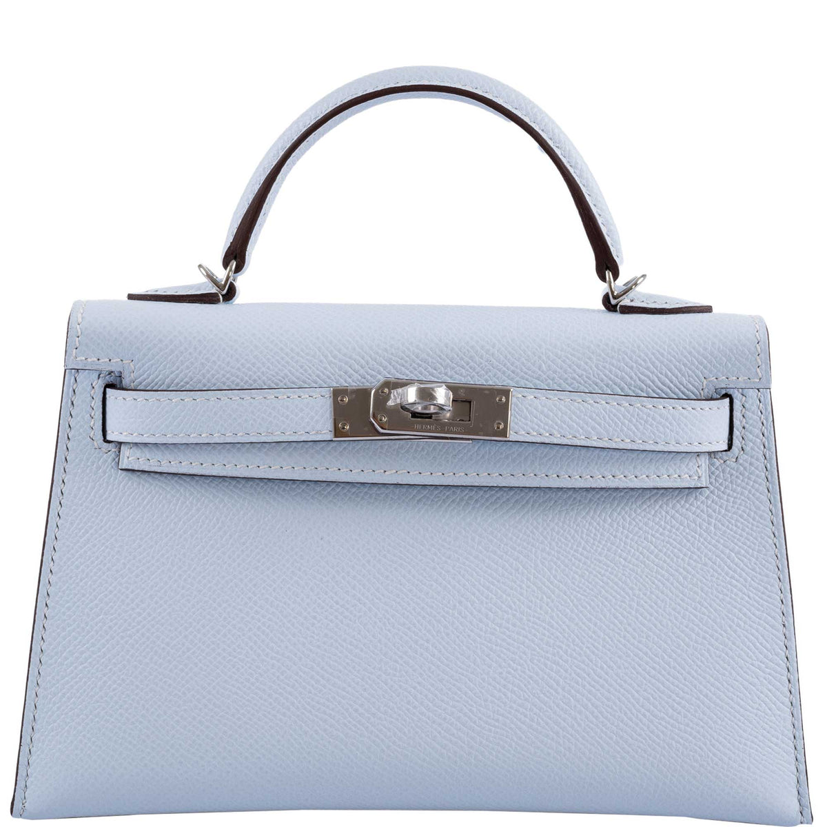 Hermes Kelly 20 Mini II Bleu Brume Hydra Epsom Palladium Hardware Hermes
