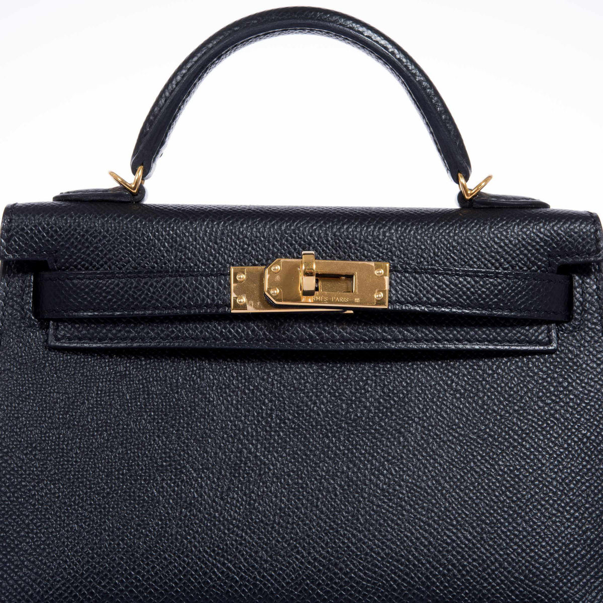 Hermes Kelly 20 Mini II Sellier Black Epsom Gold Hardware Hermes