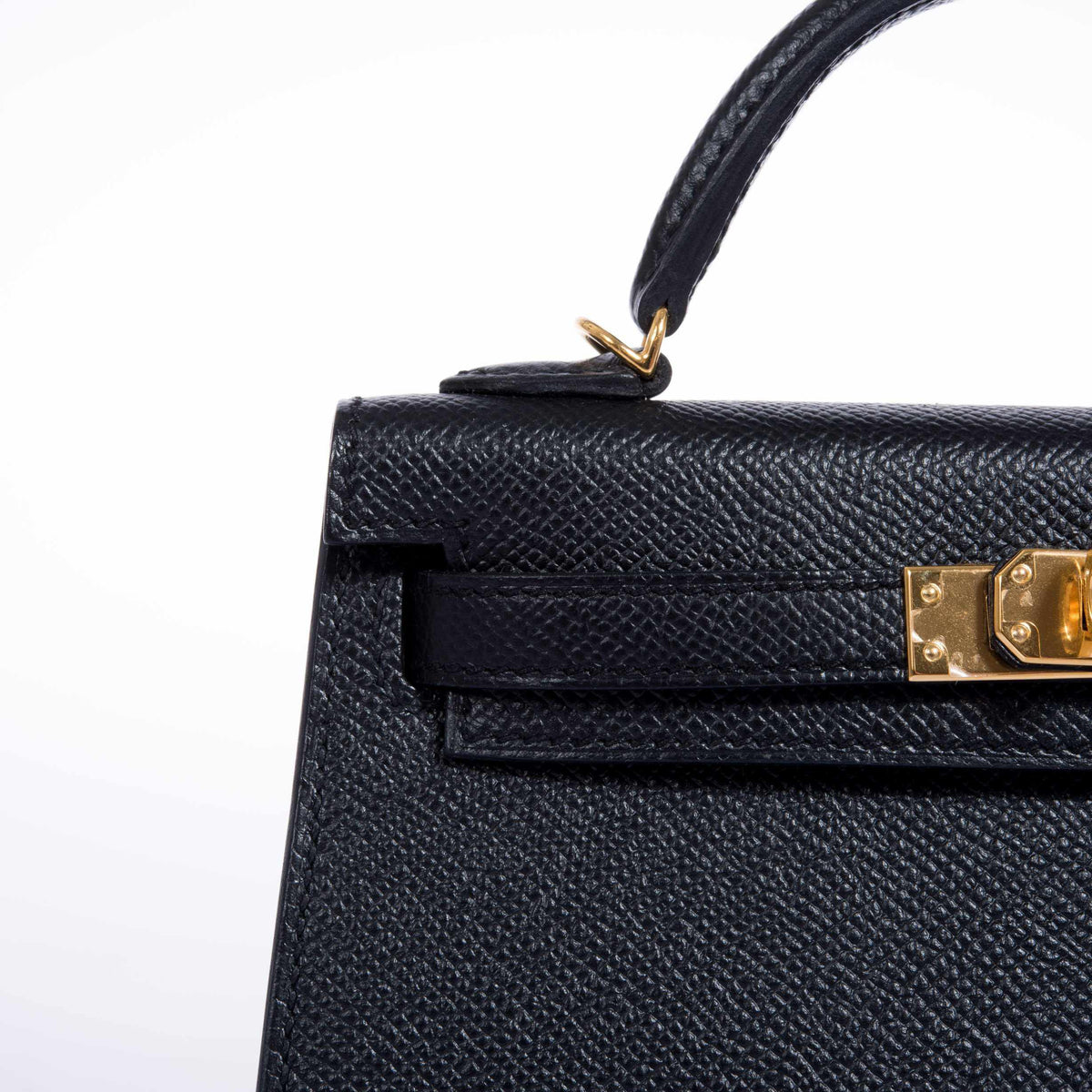 Hermes Kelly 20 Mini II Sellier Black Epsom Gold Hardware Hermes