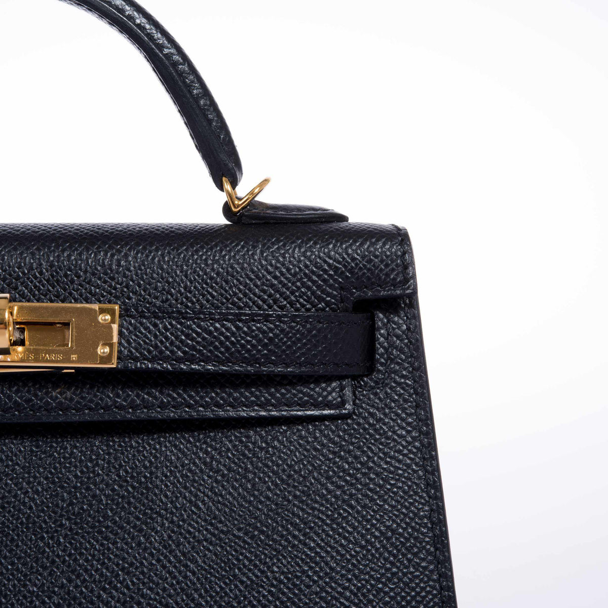 Hermes Kelly 20 Mini II Sellier Black Epsom Gold Hardware Hermes