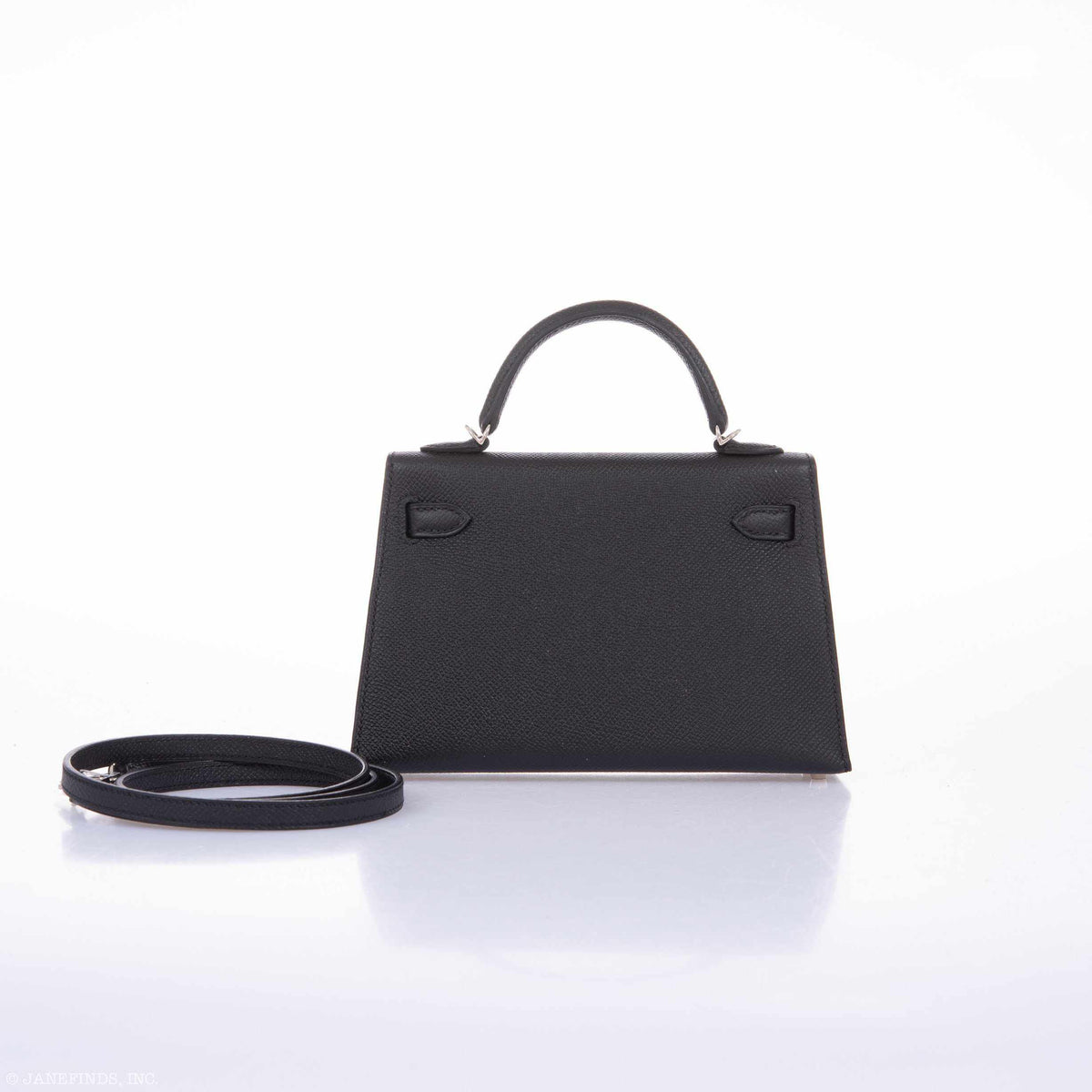 Hermes Kelly 20 Mini II Sellier Black Epsom Palladium Hardware Hermes