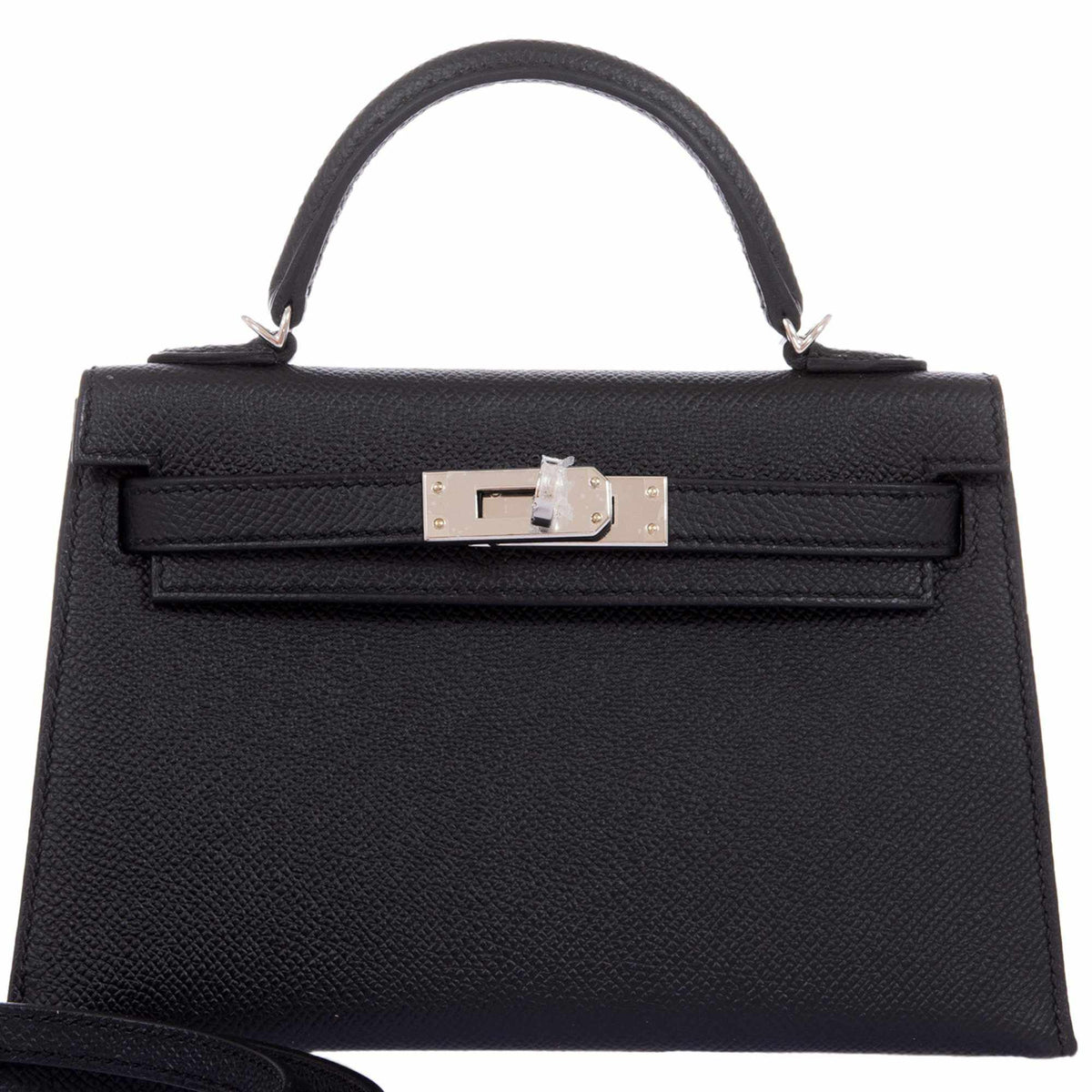 Hermes Kelly 20 Mini II Sellier Black Epsom Palladium Hardware Hermes