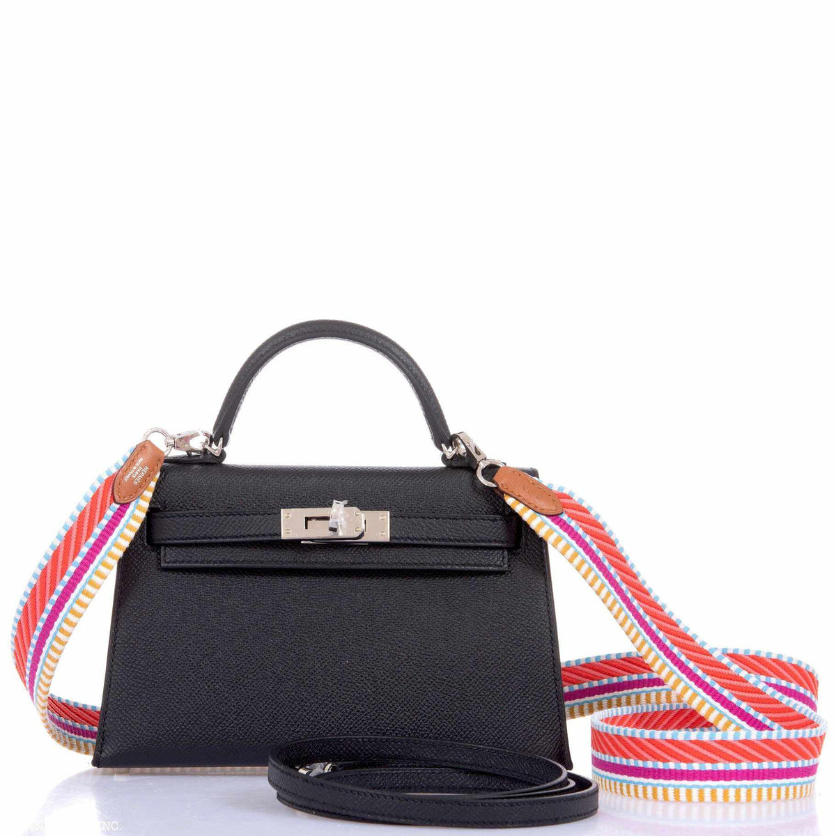Hermes Kelly 20 Mini II Sellier Black Epsom Palladium Hardware Hermes