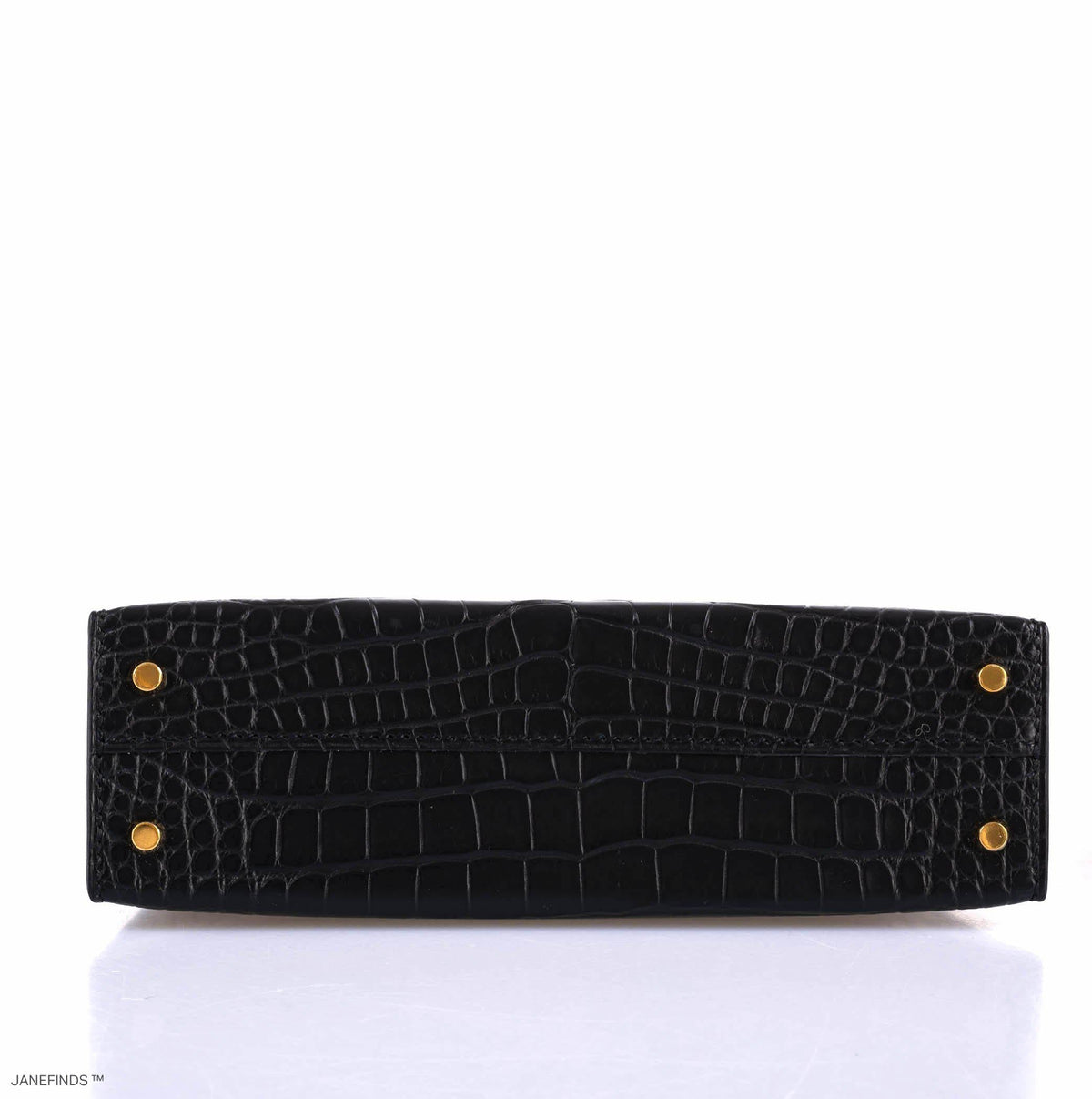 Hermes Kelly 20 Mini II Sellier Black Matte Alligator Gold Hardware Hermes
