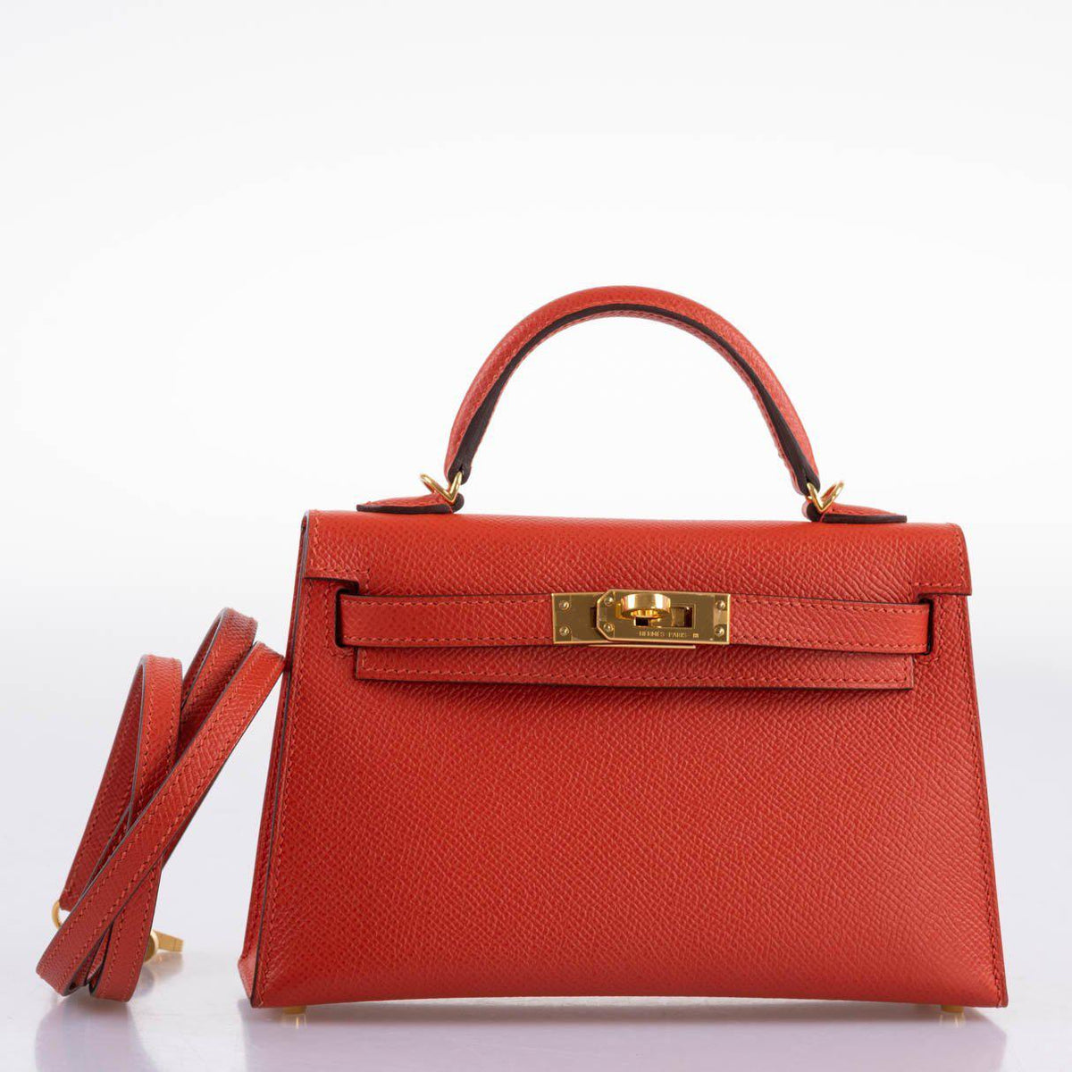 Hermes Kelly 20 Mini II Sellier Capucine Epsom leather Gold Hardwar Hermes