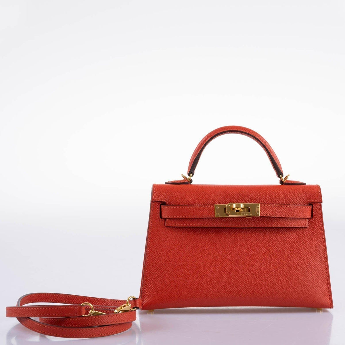 Hermes Kelly 20 Mini II Sellier Capucine Epsom leather Gold Hardwar Hermes