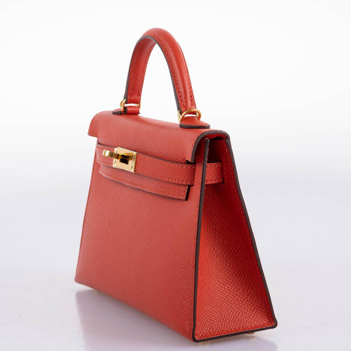 Hermes Kelly 20 Mini II Sellier Capucine Epsom leather Gold Hardwar Hermes