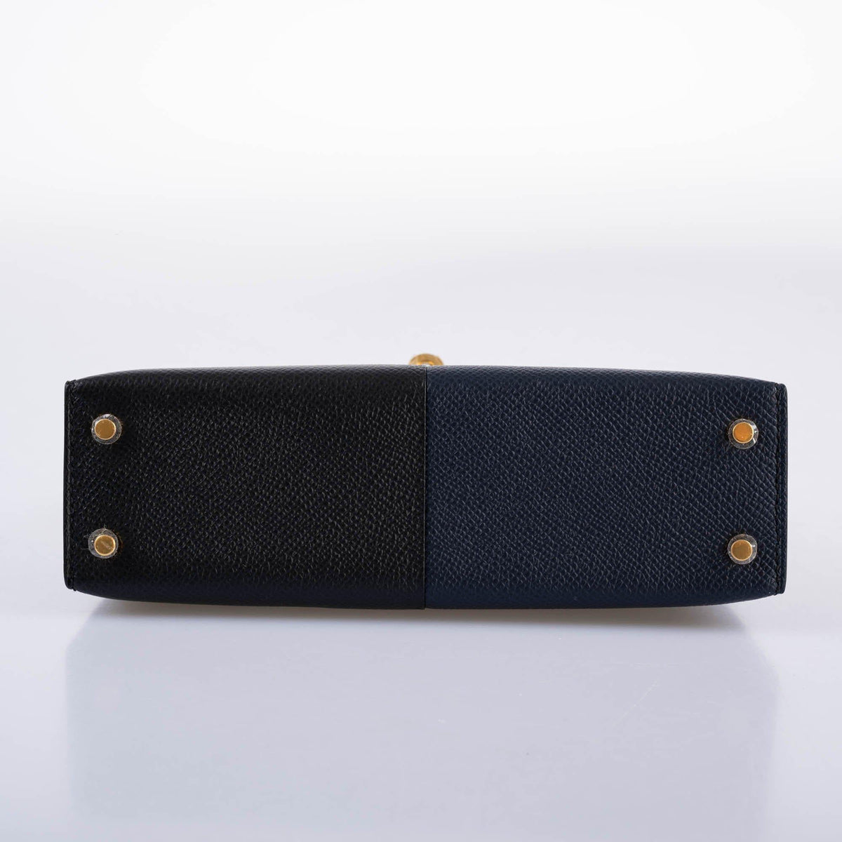 Hermes Kelly 20 Mini II Sellier "Casaque" style Black, Indigo & Rouge H Epsom with Gold Hardware Hermes