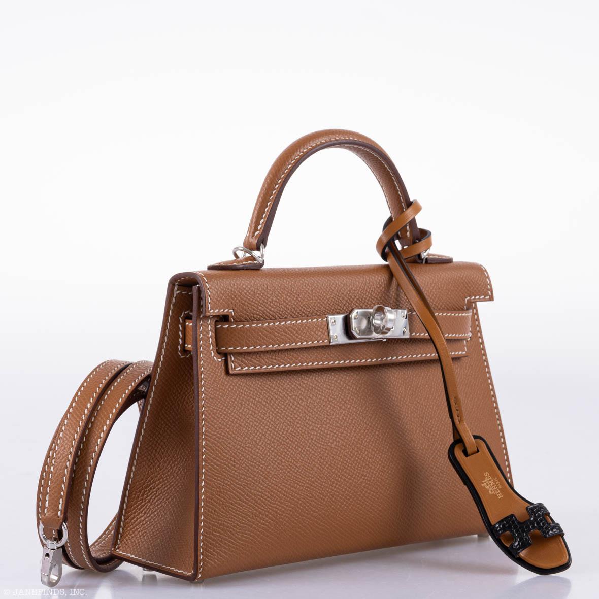 Hermes Kelly 20 Mini II Sellier Gold Epsom Leather Palladium Hardware Hermes