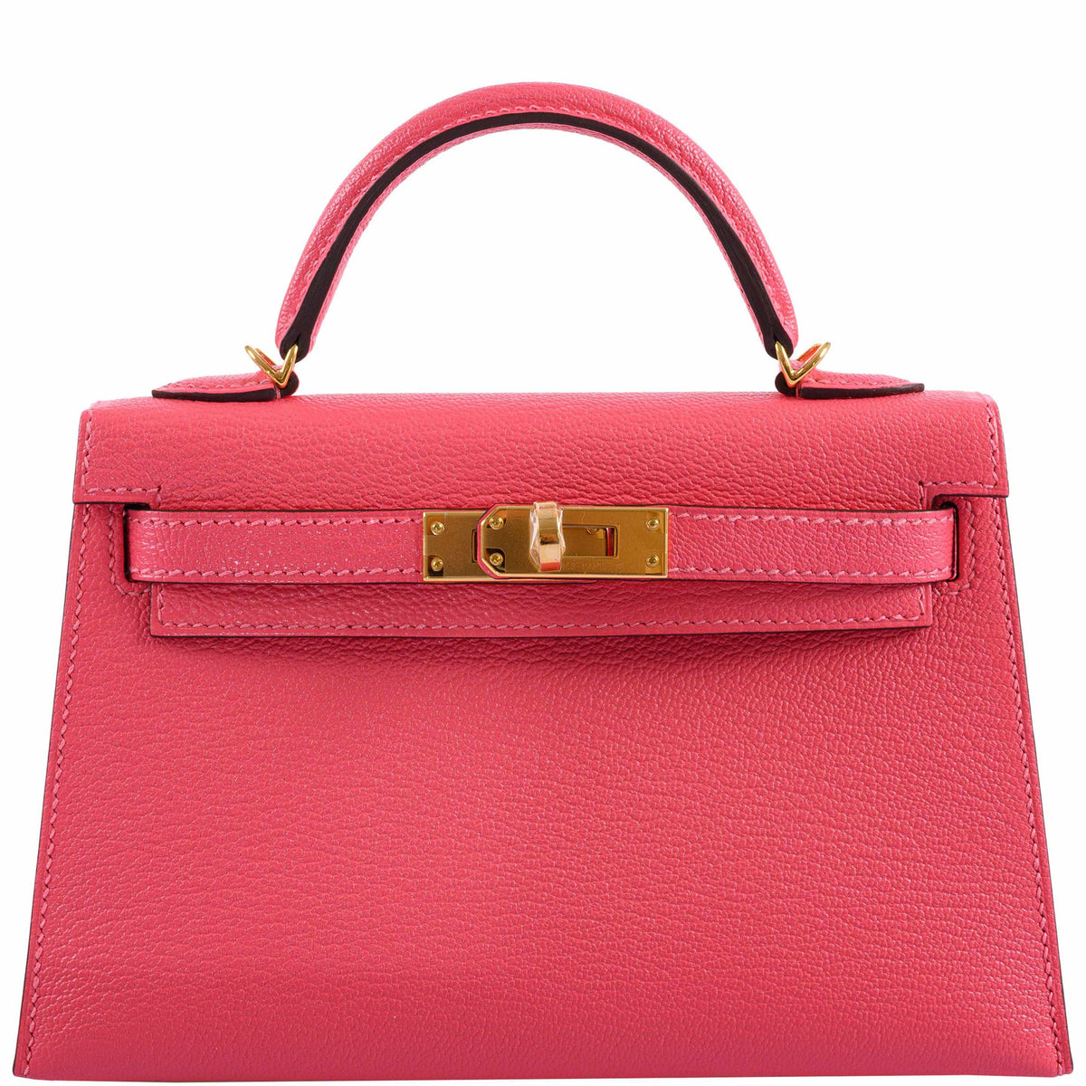Hermes Kelly 20 Mini II Sellier Rose Lipstick Chevre leather Gold Hardware Hermes