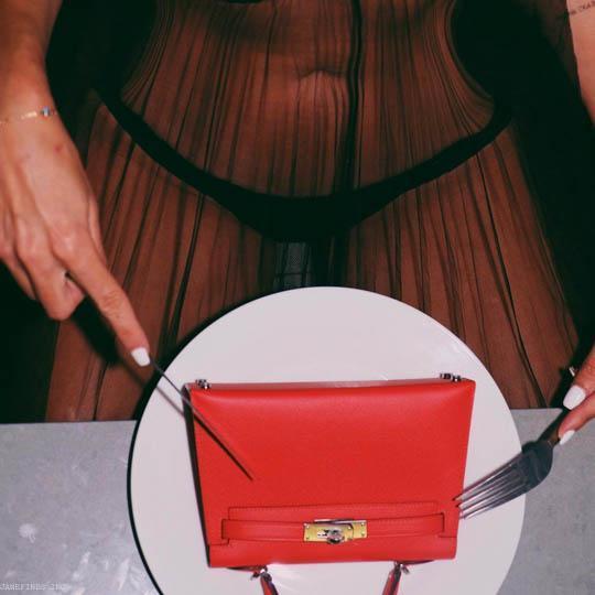 Hermes Kelly 20 Mini II Sellier Rouge Tomate Epsom Palladium Hardware Hermes