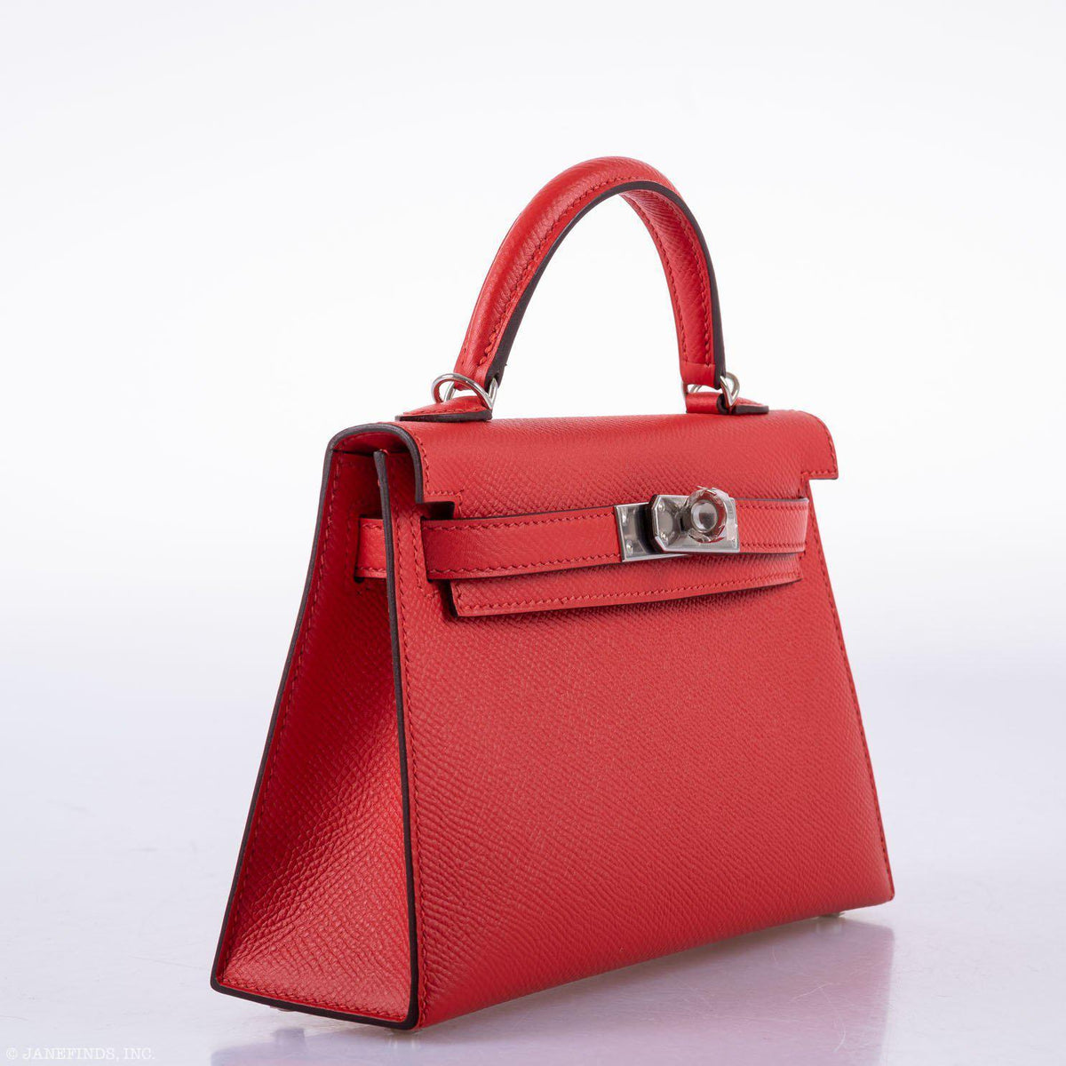Hermes Kelly 20 Mini II Sellier Rouge Tomate Epsom Palladium Hardware Hermes