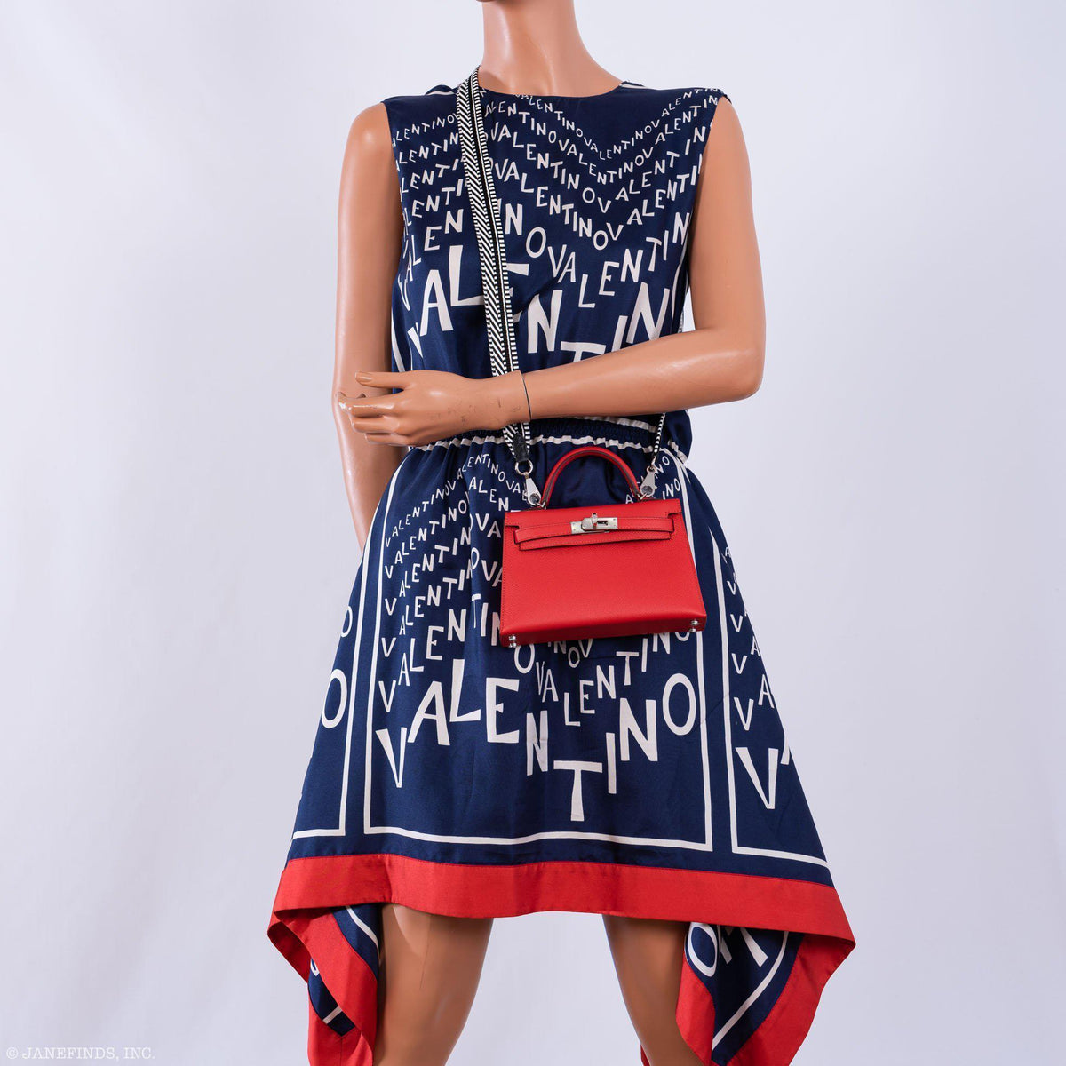 Hermes Kelly 20 Mini II Sellier Rouge Tomate Epsom Palladium Hardware Hermes