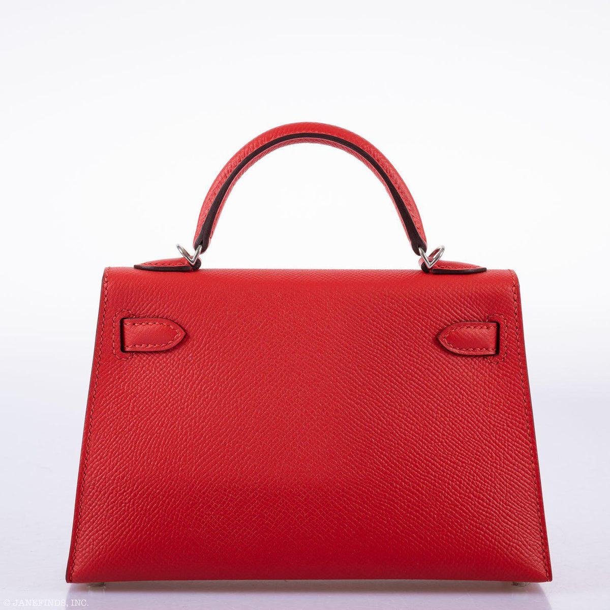 Hermes Kelly 20 Mini II Sellier Rouge Tomate Epsom Palladium Hardware Hermes