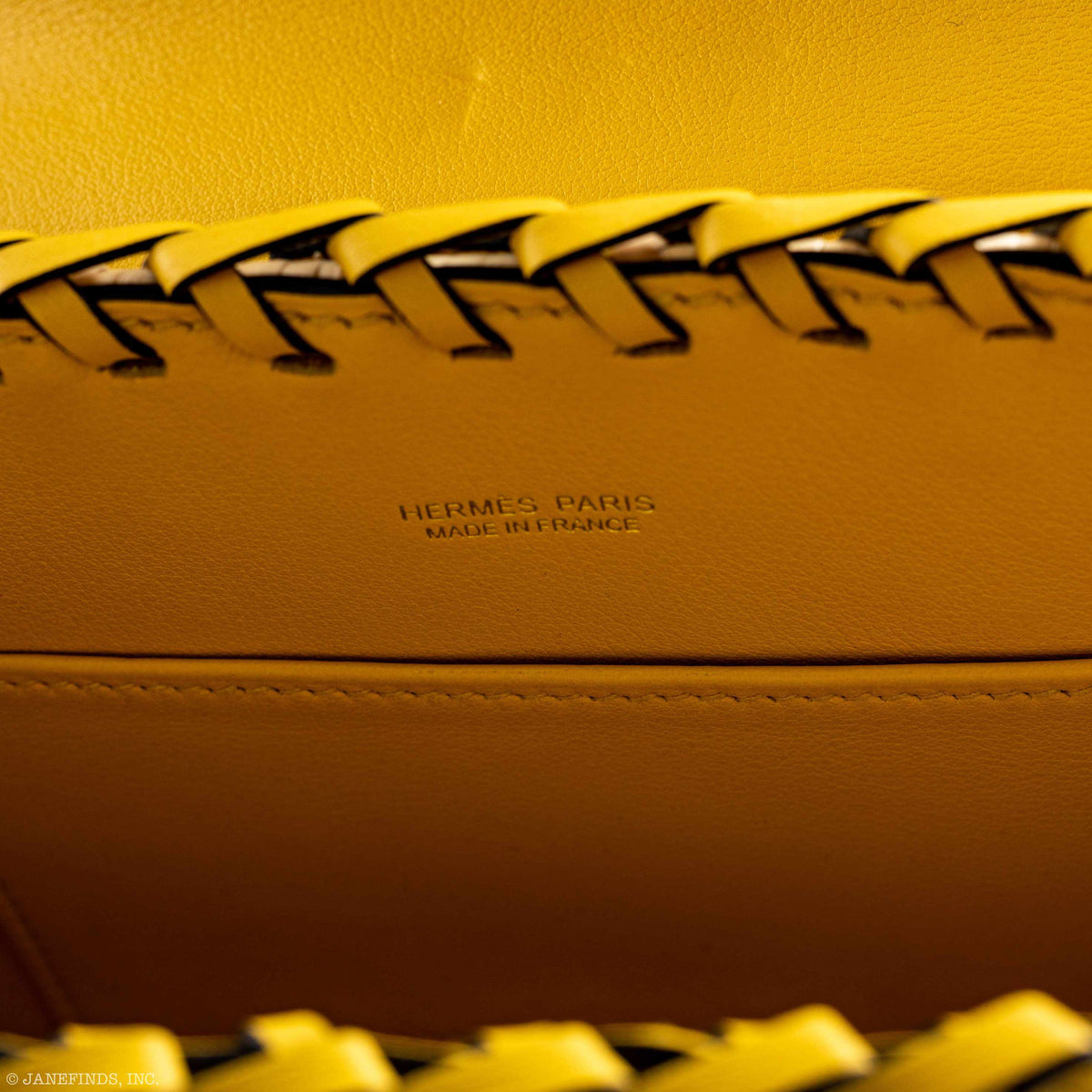Hermes Kelly 20 Mini Picnic Jaune de Naples, Swift & Osier Wicker Palladium Hardware Hermes